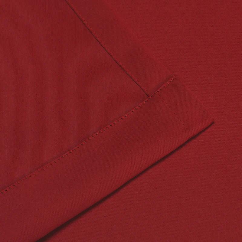 Rod Pocket Room Darkening Solid Blackout Curtains, Set of 2