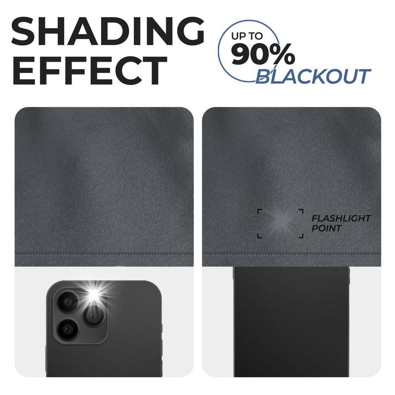 Rod Pocket Room Darkening Solid Blackout Curtains, Set of 2
