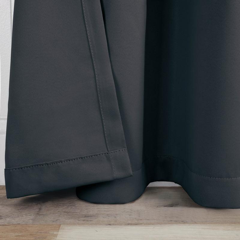 Rod Pocket Room Darkening Solid Blackout Curtains, Set of 2