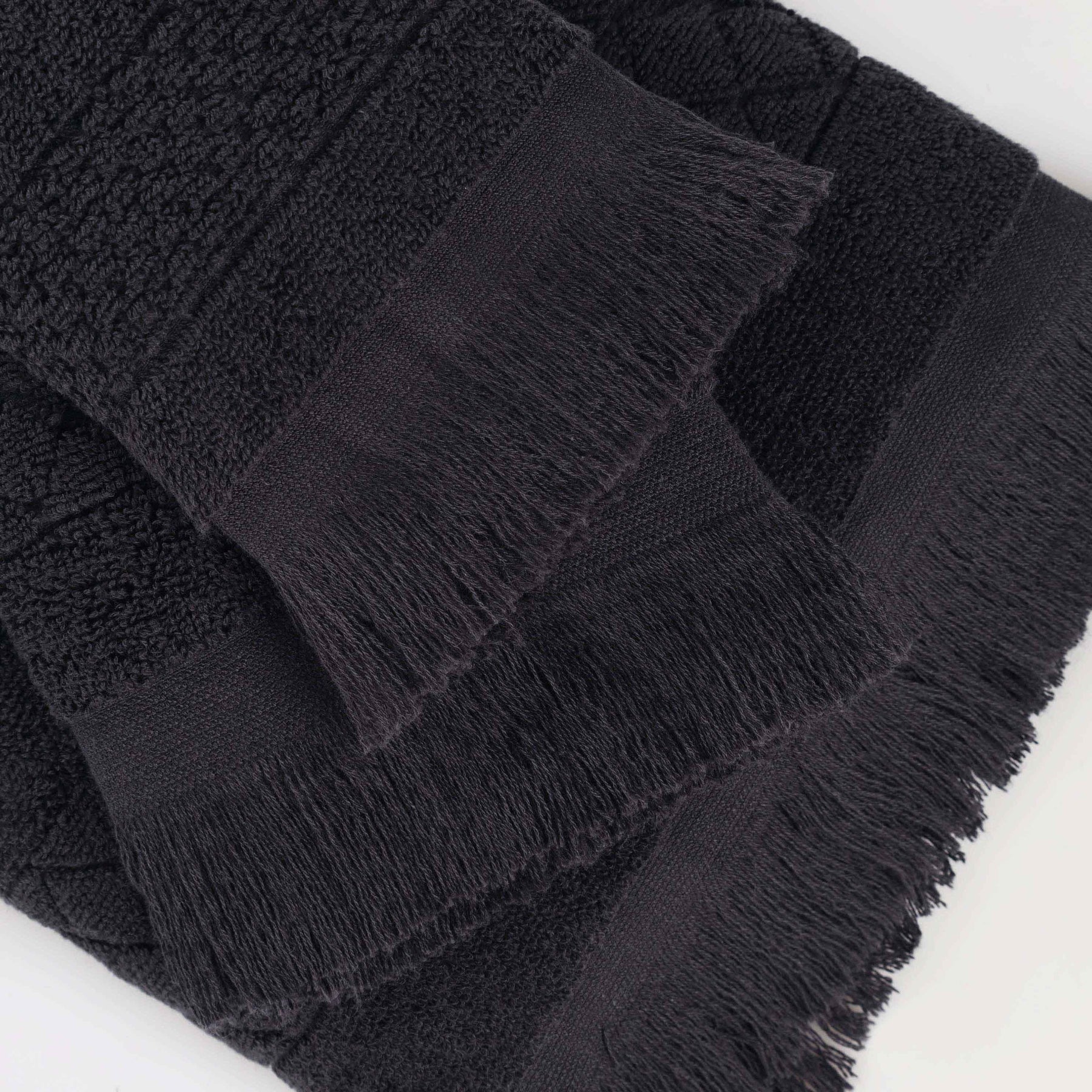 Rolla Cotton Geometric Jacquard Plush Face Towel Washcloth Set of 12