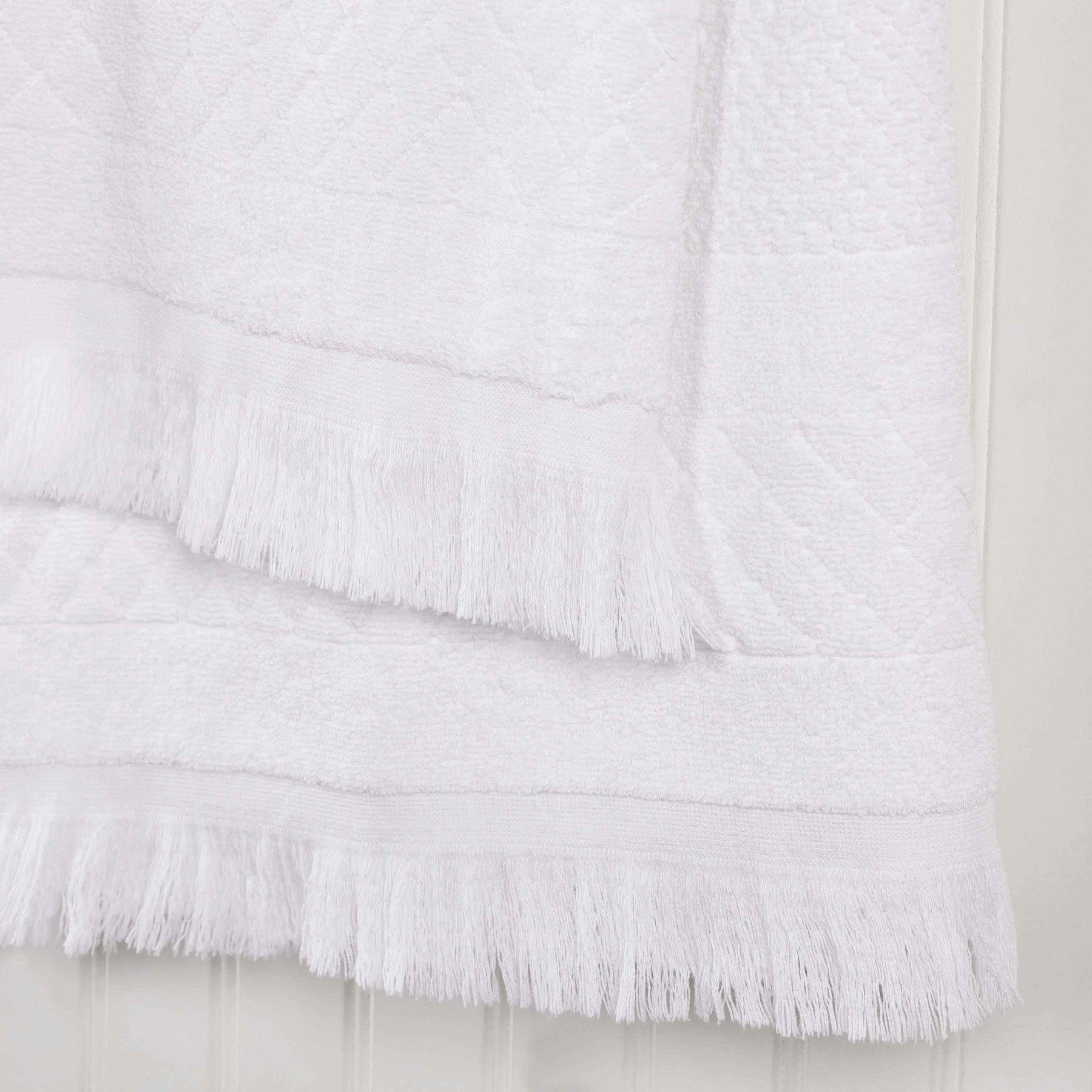 Rolla Cotton Geometric Jacquard Plush Soft Absorbent 12 Piece Towel Set