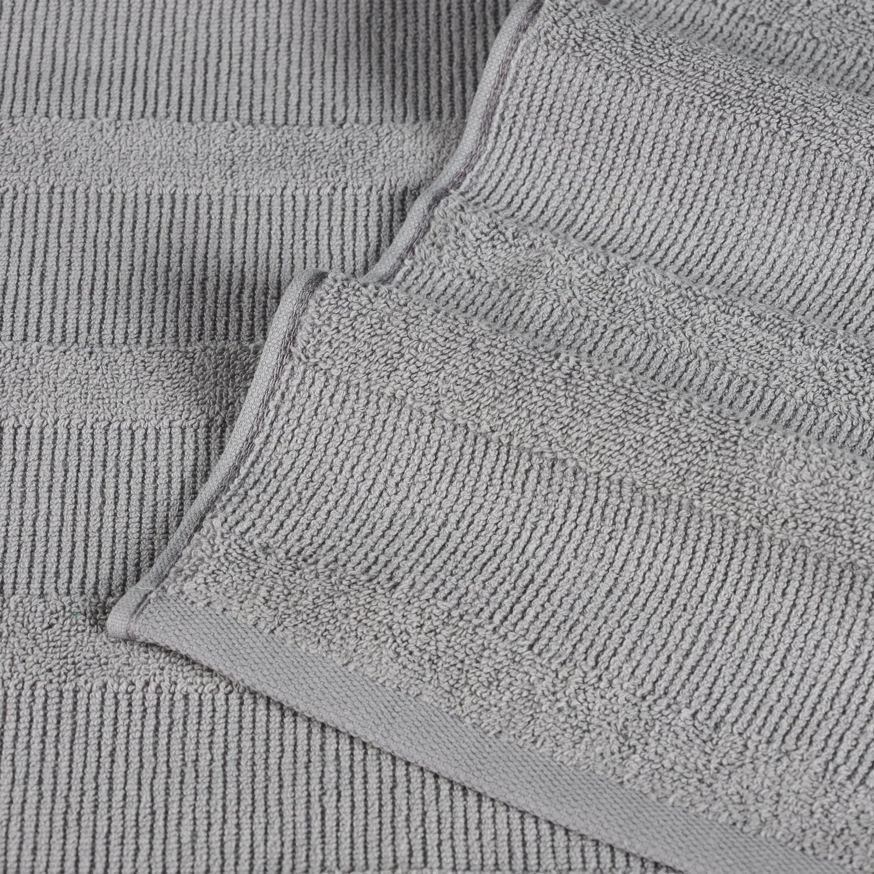 Roma Cotton Ribbed Textured Soft Absorbent 3 Piece Assorted Towel Set