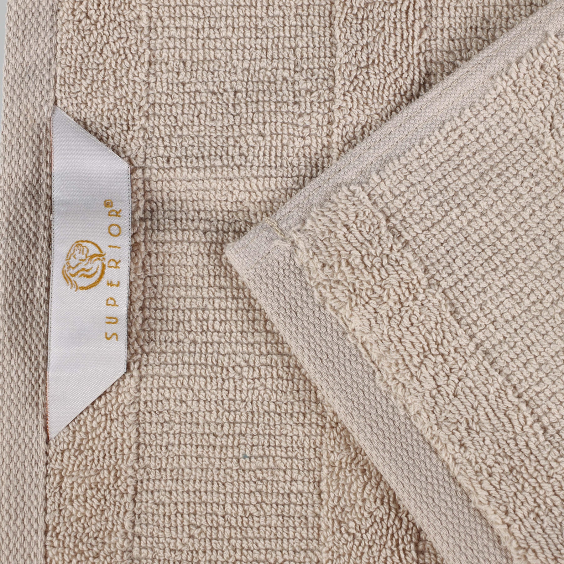 Roma Cotton Ribbed Textured Soft Face Towels/ Washcloths, Set of 12