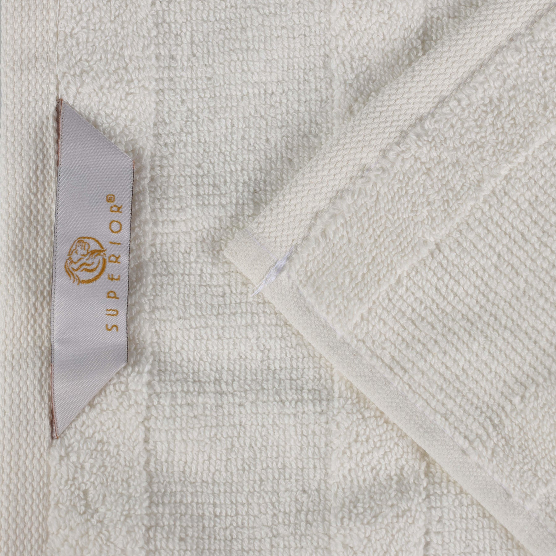 Roma Cotton Ribbed Textured Soft Face Towels/ Washcloths, Set of 12