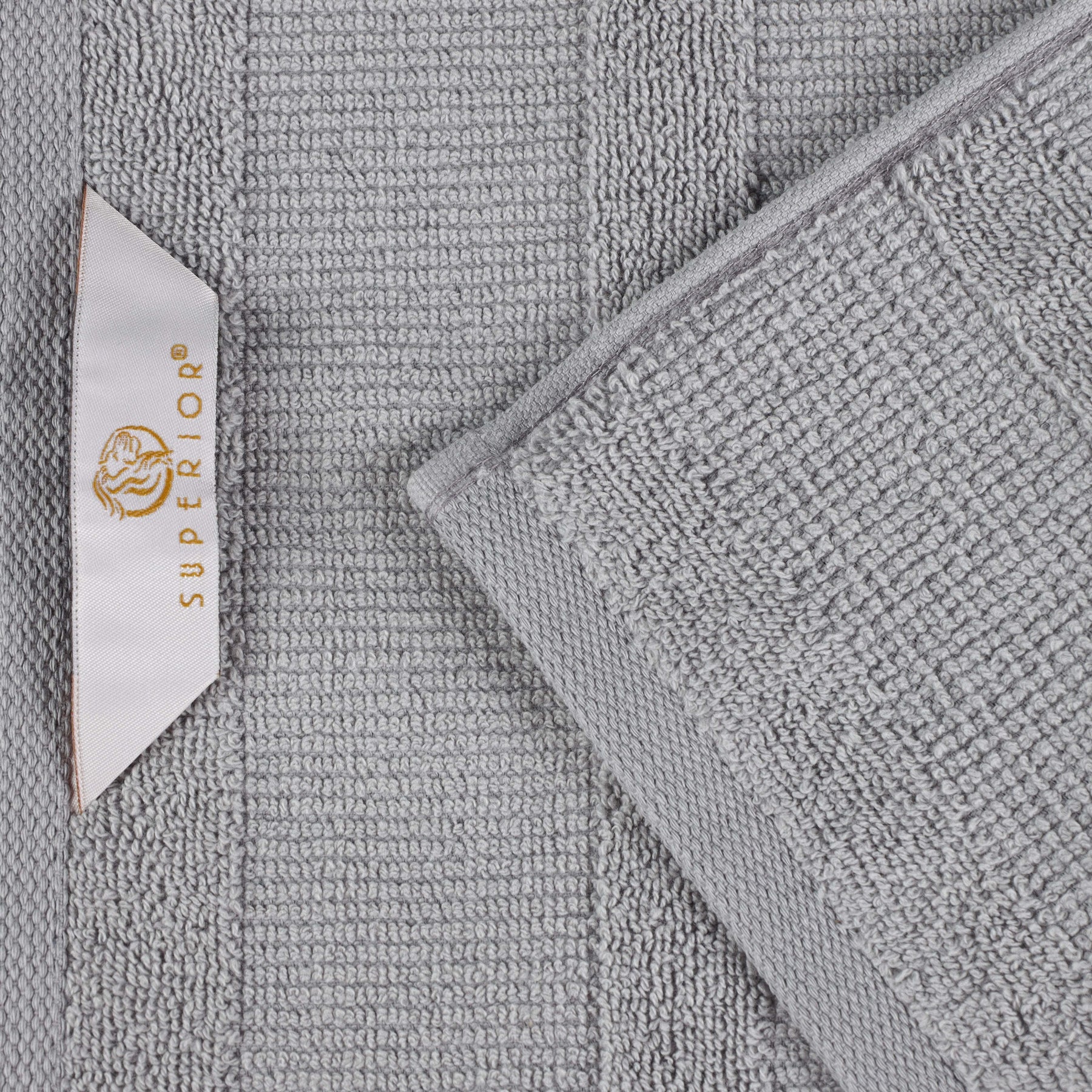 Roma Cotton Ribbed Textured Soft Highly Absorbent Bath Towel Set of 3