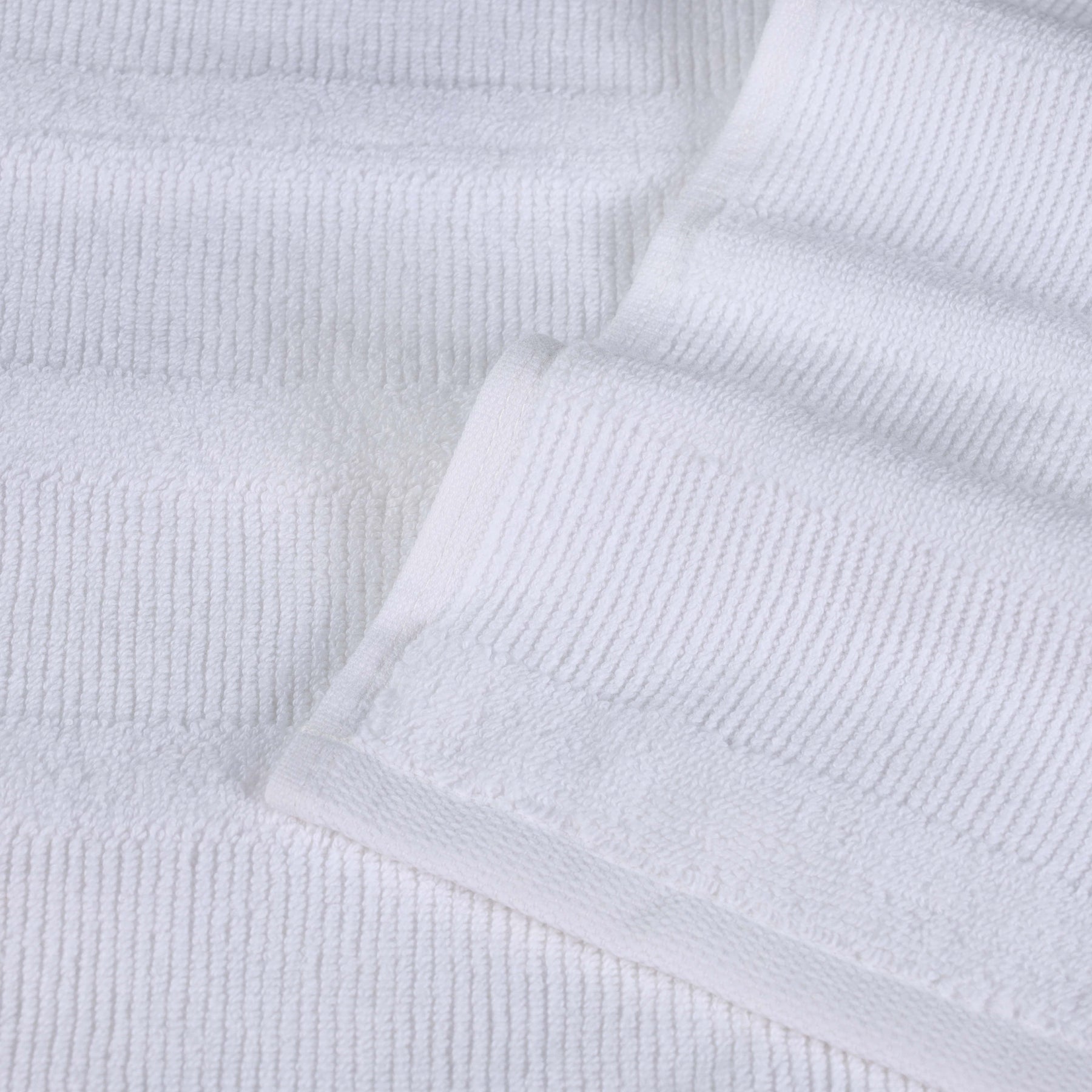 Roma Cotton Ribbed Textured Soft Highly Absorbent Bath Towel Set of 3