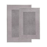 Rome Modern Non-Slip Machine Washable Bathroom Bath Rug Set