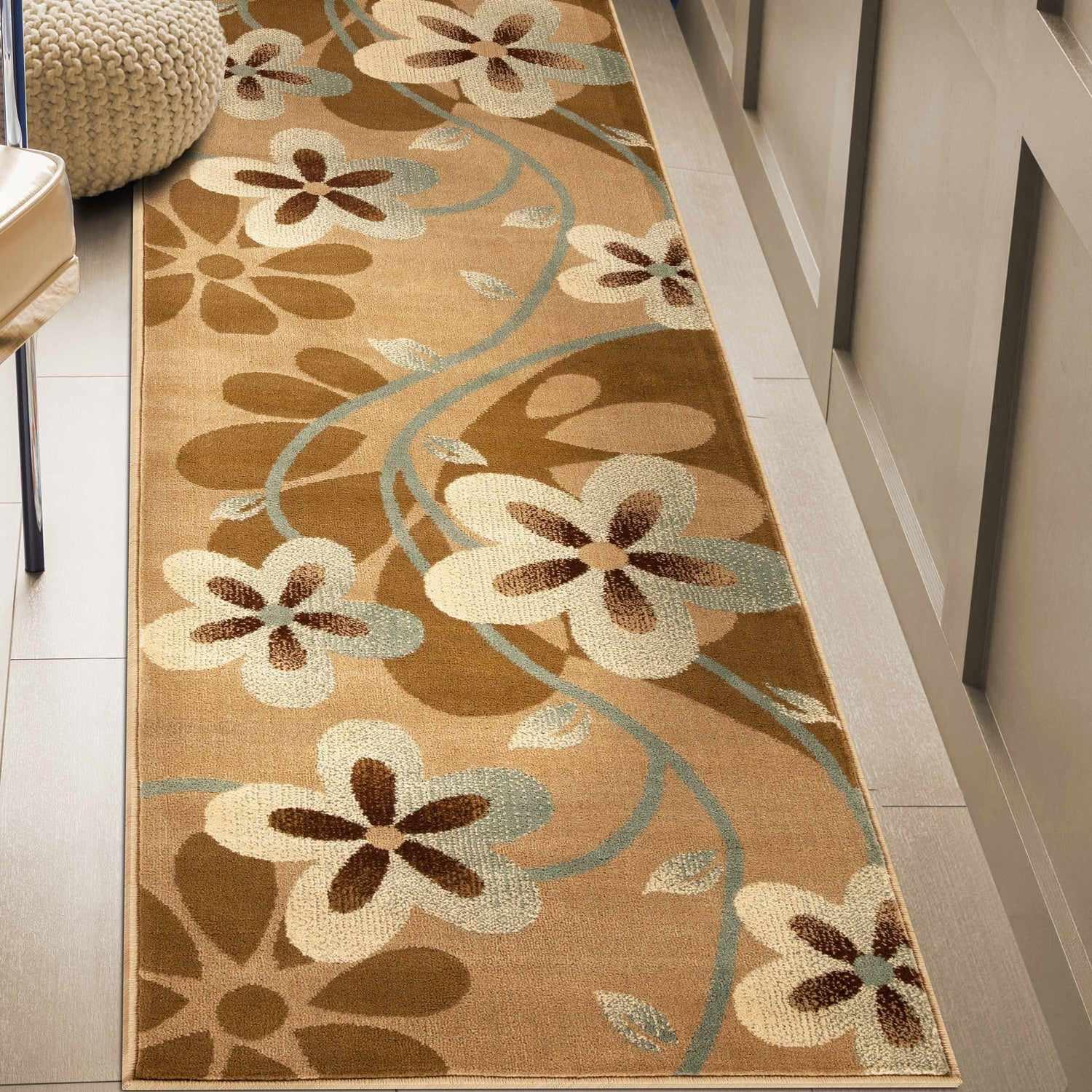 Rosette Geometric Medallion Indoor Area Rugs or Runner Rug