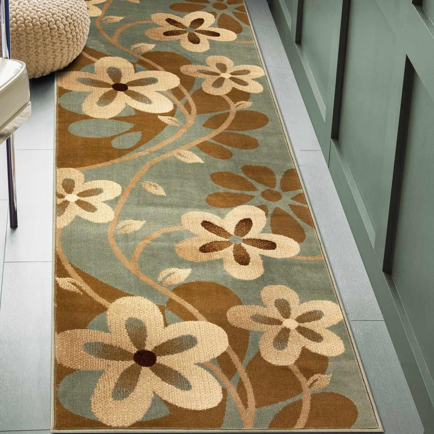 Rosette Geometric Medallion Indoor Area Rugs or Runner Rug