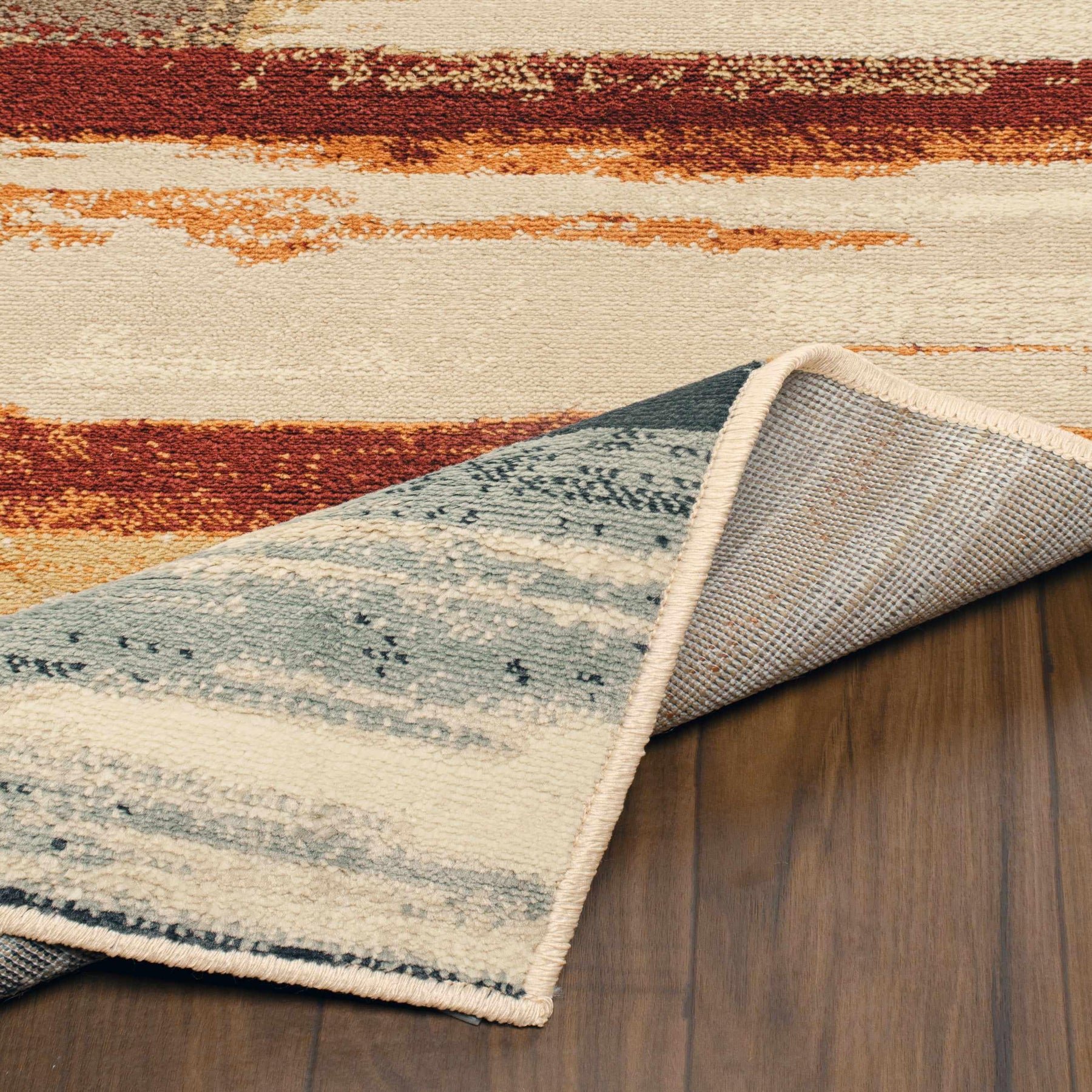 Rothco Striped Abstract Indoor Large Area Rug Or Runner Rug
