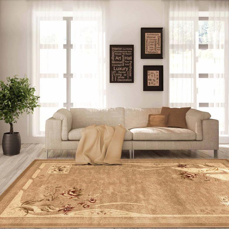 Ruban Modern Minimalist Floral Indoor Large Area Rugs or Runner Rug