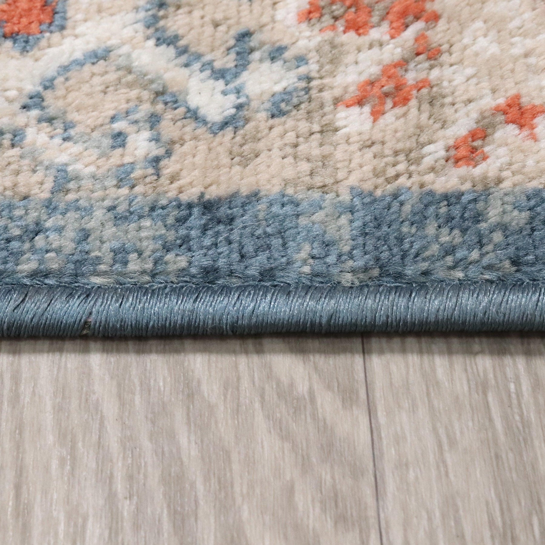 Rustic Distressed Geometric Design Indoor Area Rug