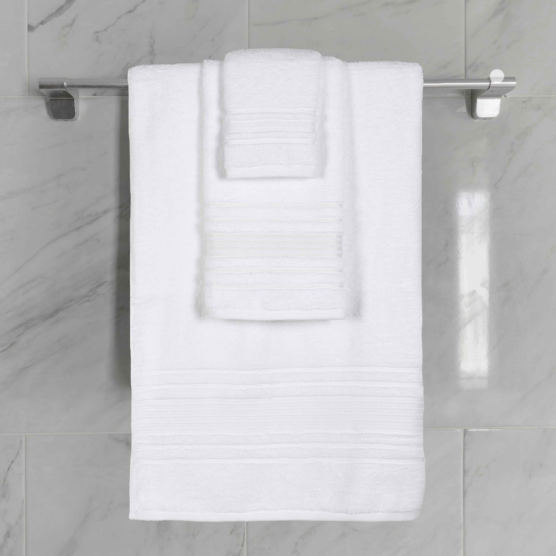 Sadie Zero Twist Cotton Solid Absorbent 3 Piece Towel Set