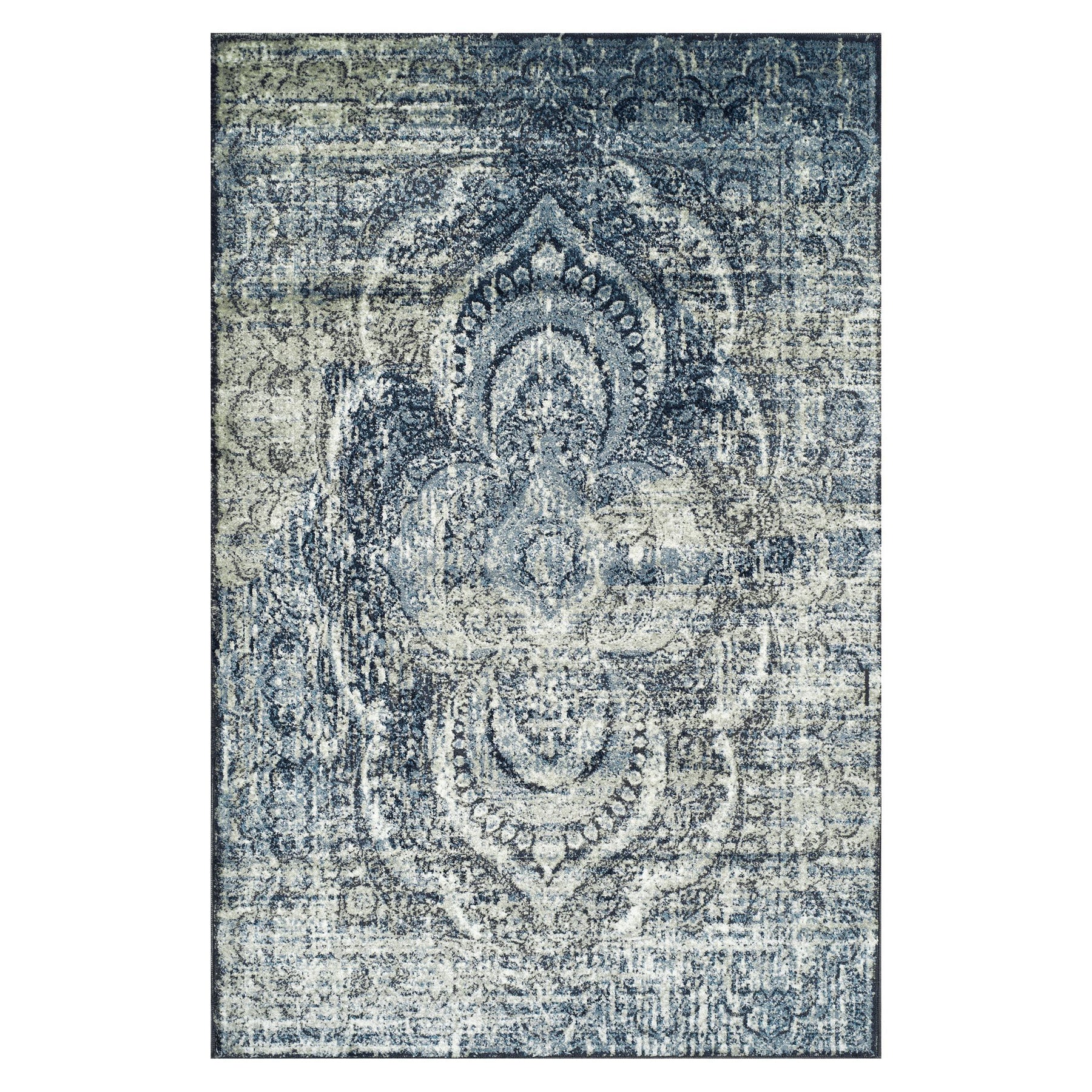 Salford Vintage Abstract Medallion Plush Indoor Area Rug Or Runner