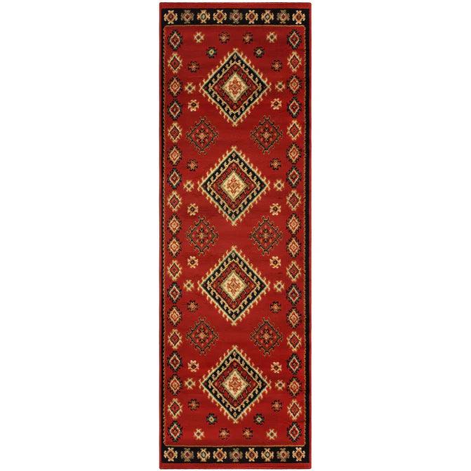 Santa Fe Geometric Floral Ikat Indoor Area Rug Or Runner Rug