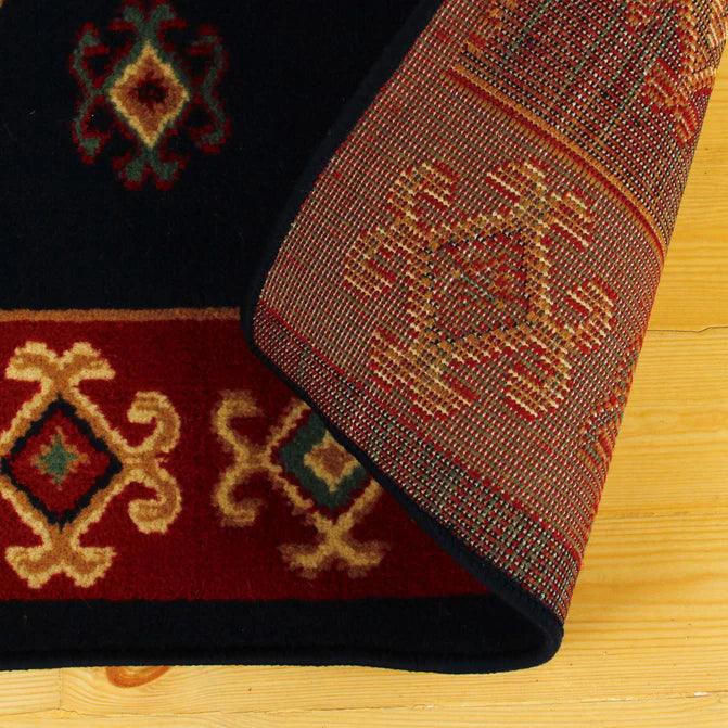Santa Fe Geometric Floral Ikat Indoor Area Rug Or Runner Rug
