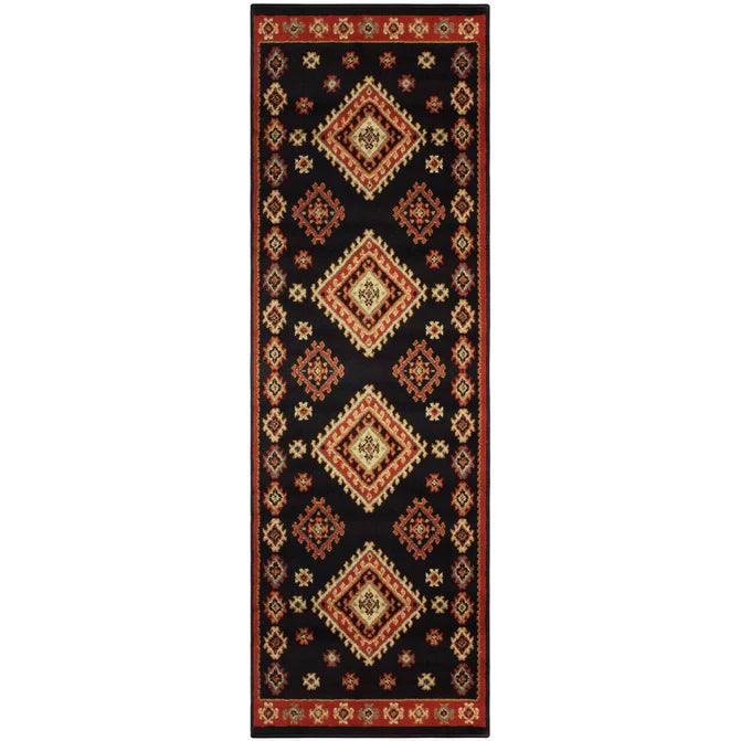 Santa Fe Geometric Floral Ikat Indoor Area Rug Or Runner Rug