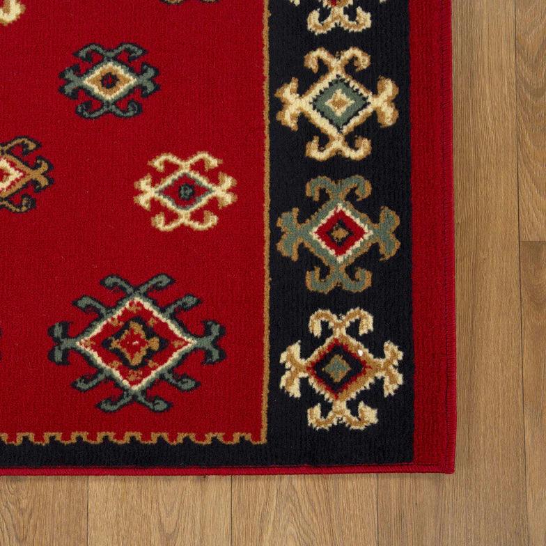 Santa Fe Geometric Floral Ikat Indoor Area Rug Or Runner Rug