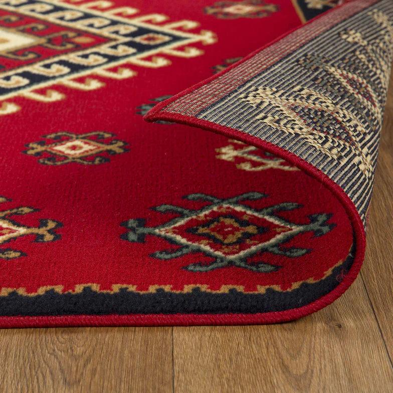 Santa Fe Geometric Floral Ikat Indoor Area Rug Or Runner Rug