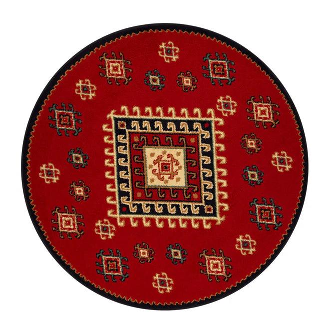 Santa Fe Geometric Floral Ikat Indoor Area Rug Or Runner Rug