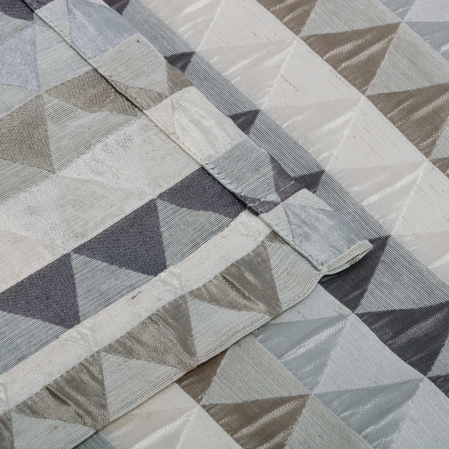 Scalene Jacquard Trellis Grommet Semi-Sheer Curtain Panel Set