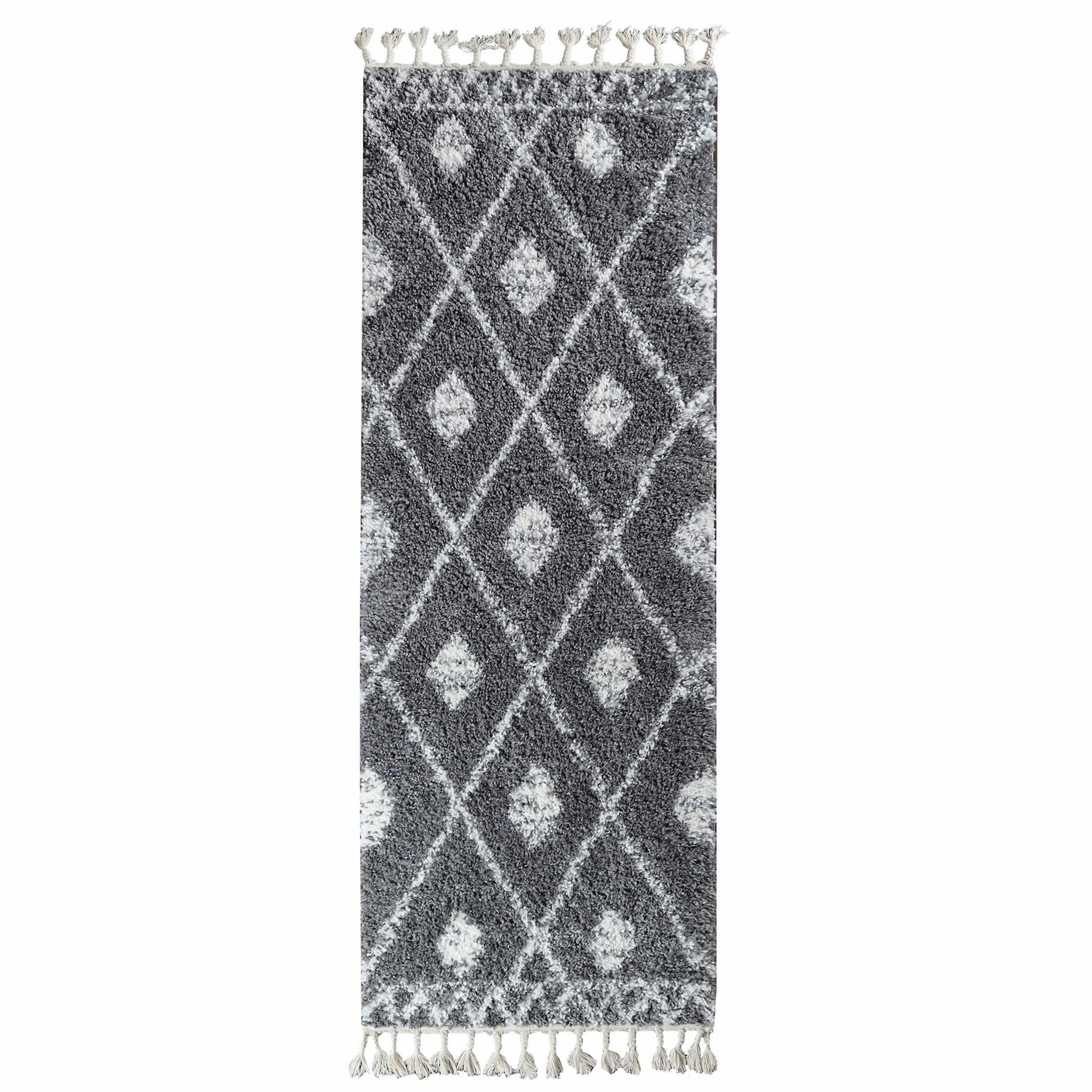 Serafina Boho Tribal Geometric Indoor Shag Area Rug with Tassels