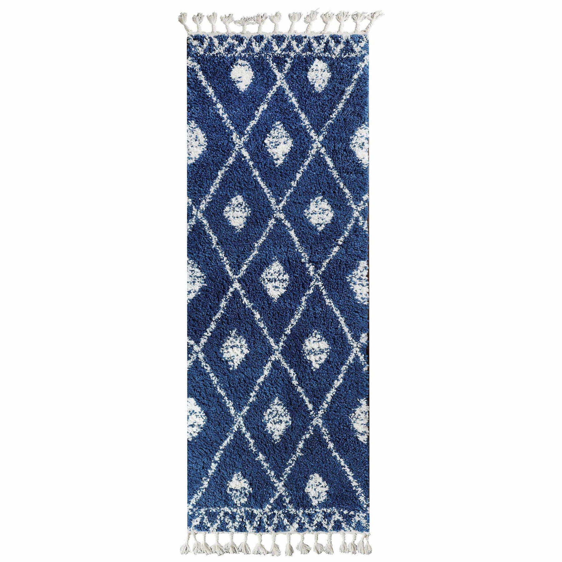 Serafina Boho Tribal Geometric Indoor Shag Area Rug with Tassels