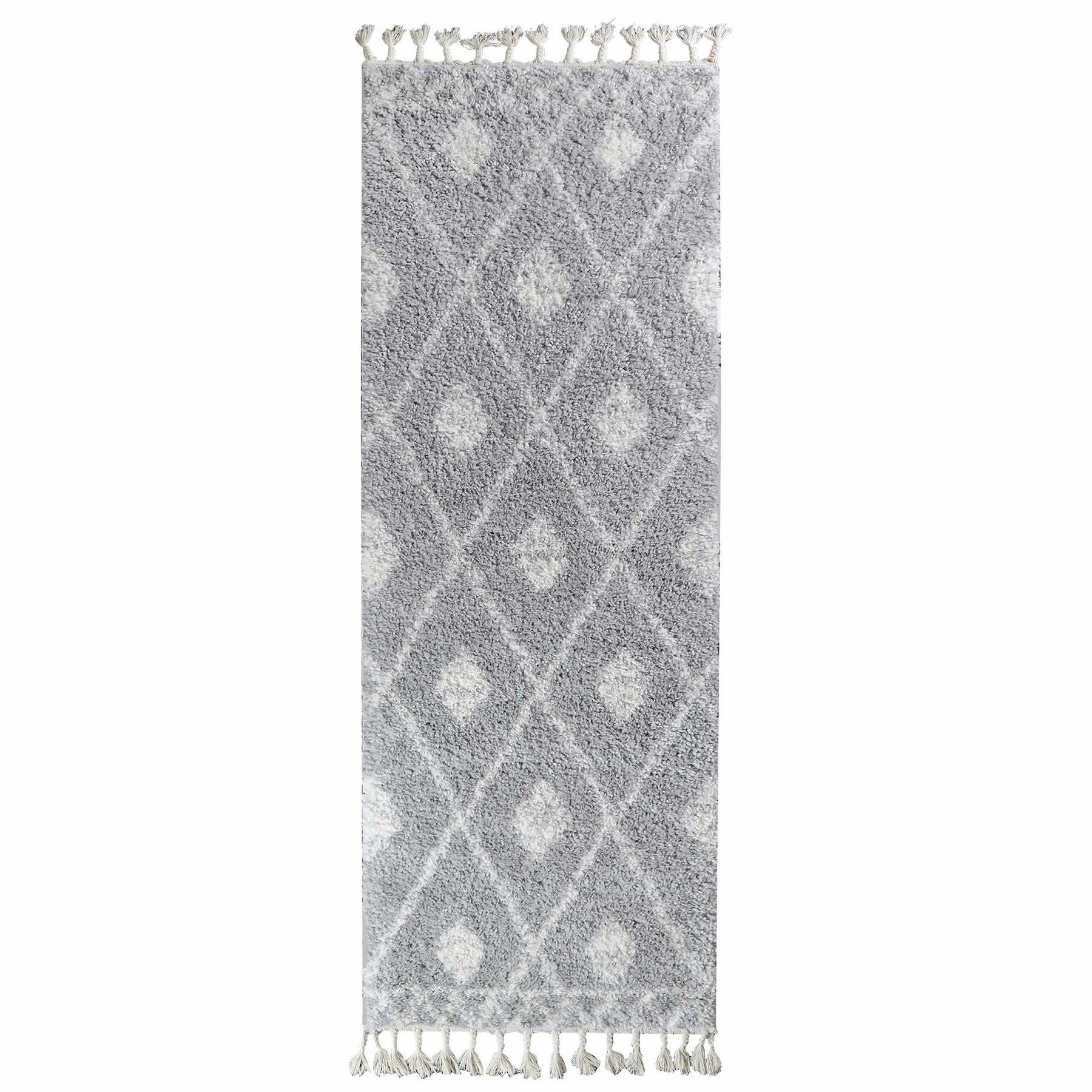 Serafina Boho Tribal Geometric Indoor Shag Area Rug with Tassels