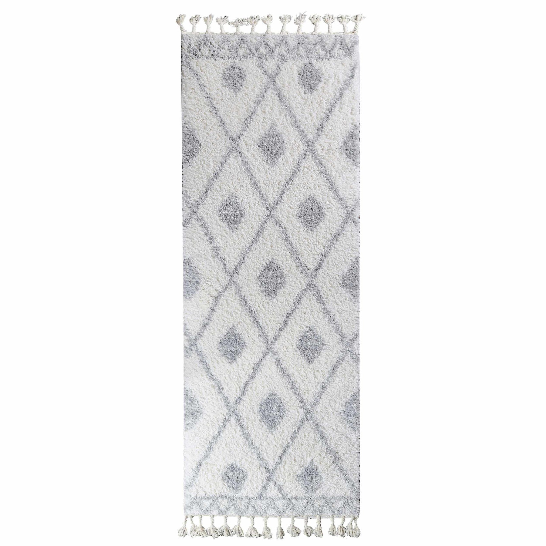 Serafina Boho Tribal Geometric Indoor Shag Area Rug with Tassels