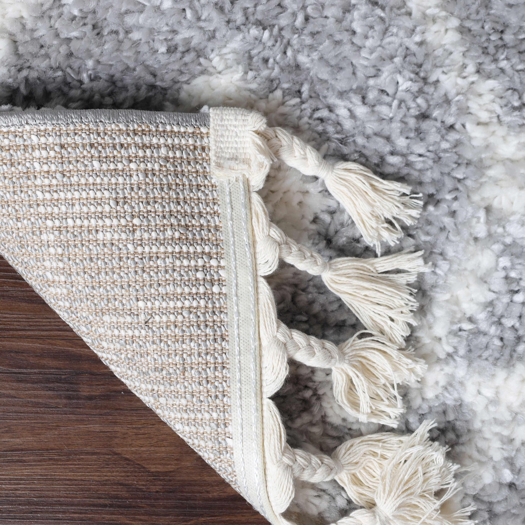 Serafina Boho Tribal Geometric Indoor Shag Area Rug with Tassels