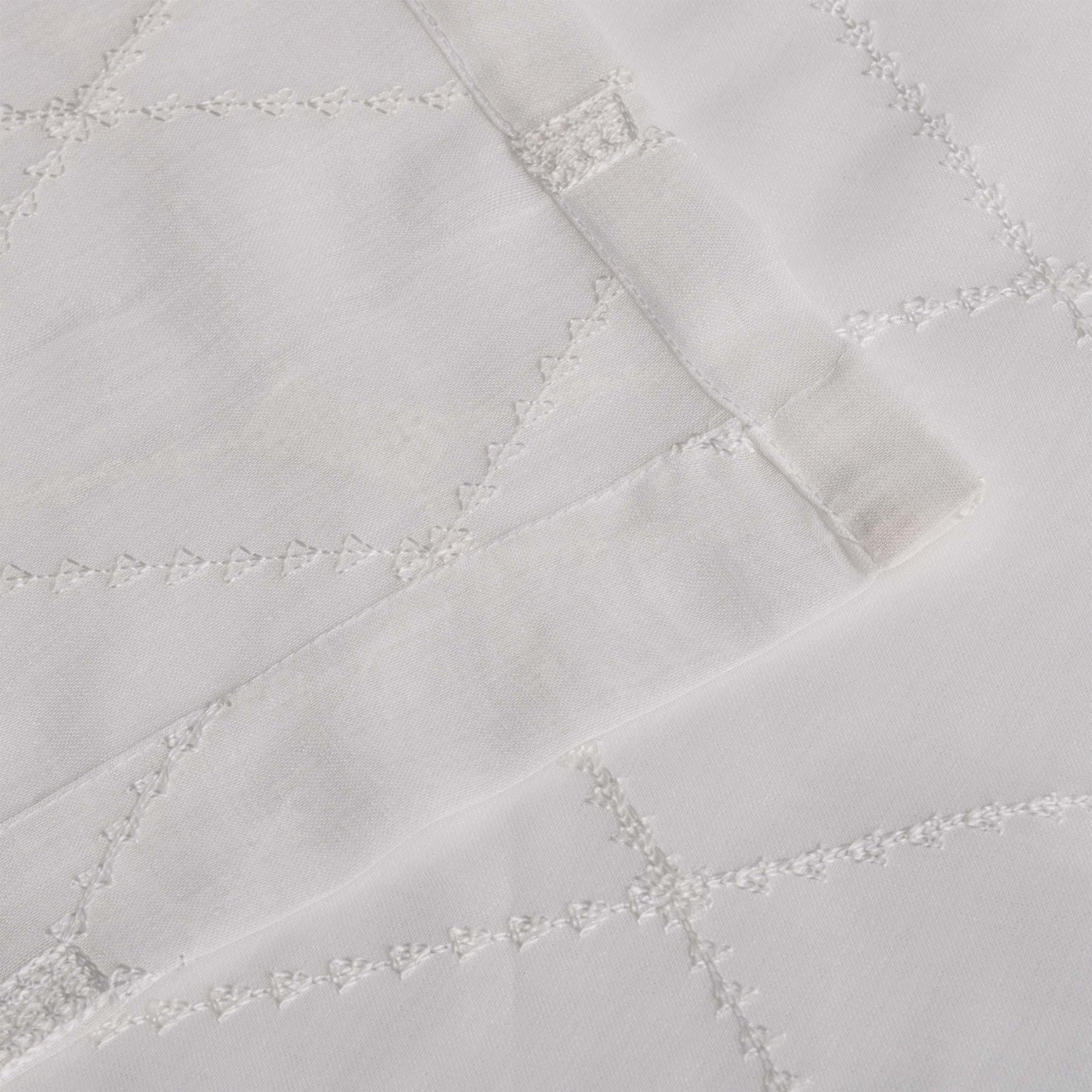 Sheer Modern Diamond Lattice Grommet Curtain Panels Set of 2