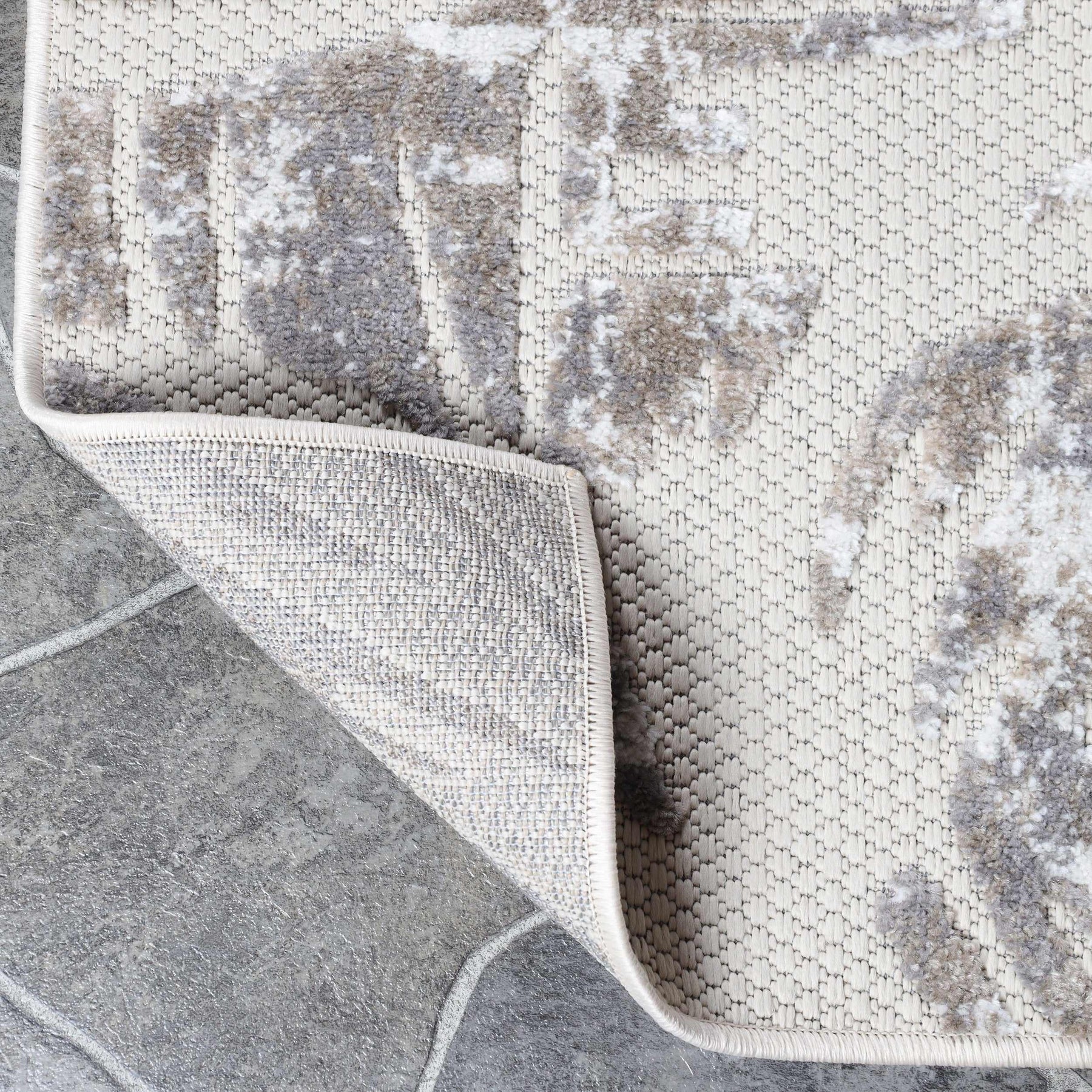 Siesta Botanical Leaves Geometric Area Rug Indoor Outdoor Rug