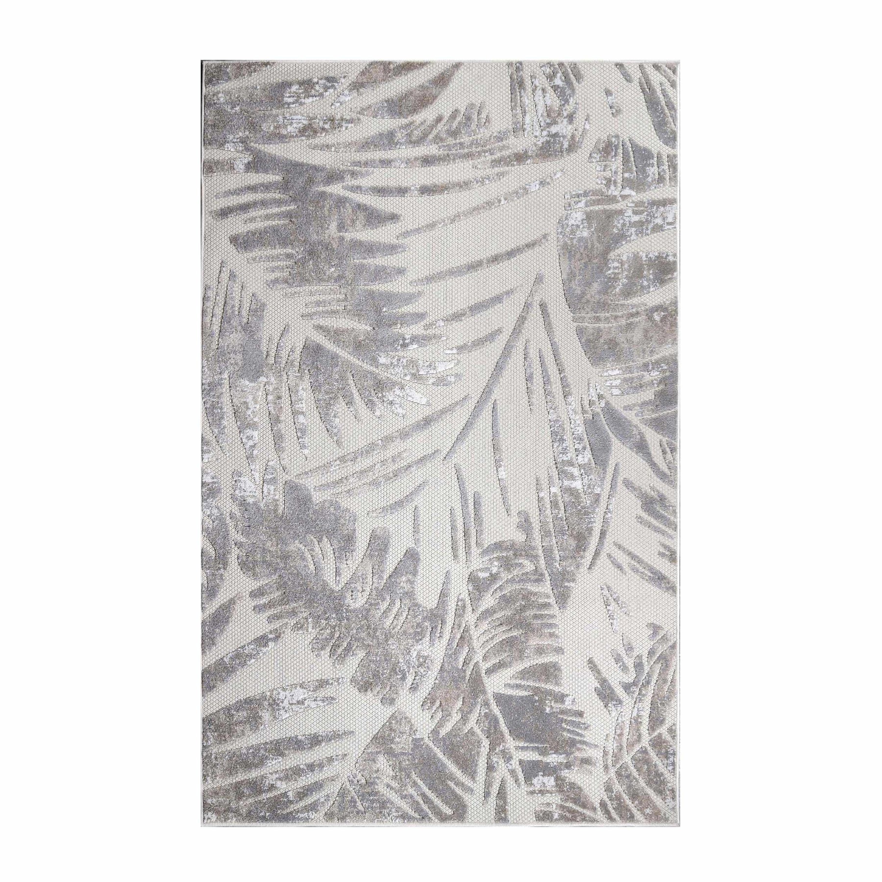 Siesta Botanical Leaves Geometric Area Rug Indoor Outdoor Rug