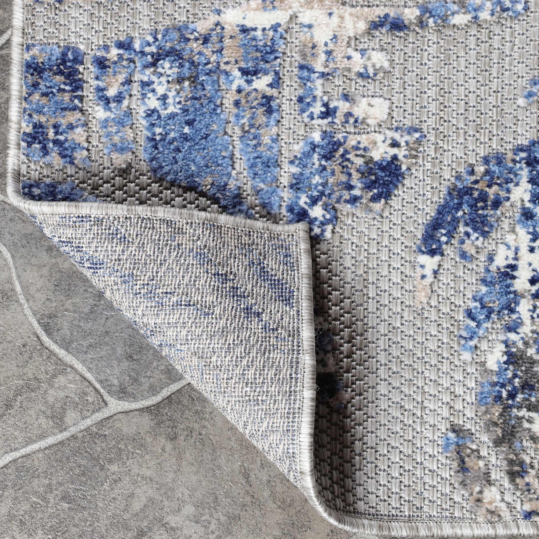 Siesta Botanical Leaves Geometric Area Rug Indoor Outdoor Rug