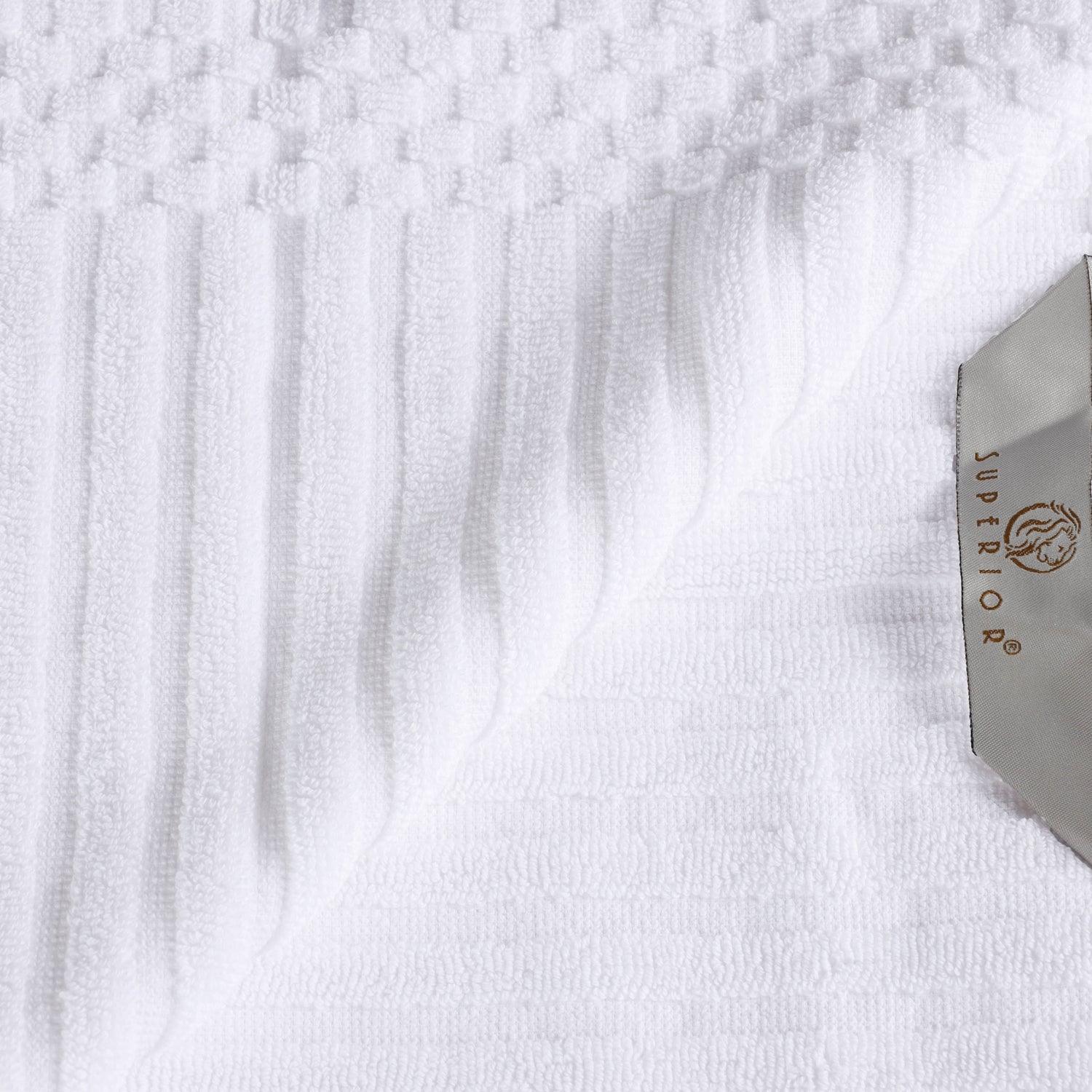 Soho Cotton Ribbed Textured Absorbent Hand and Bath Towel Set