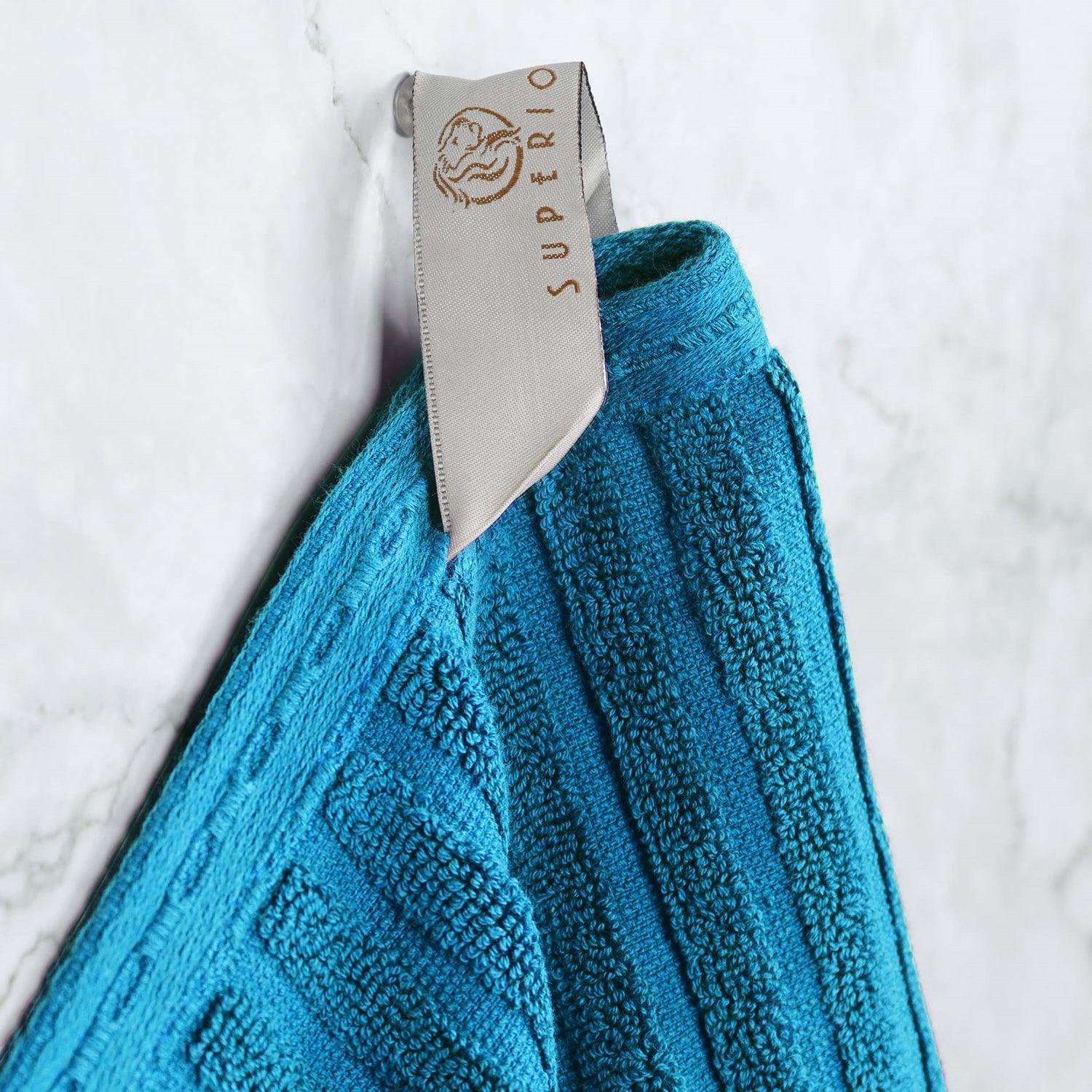 Soho Cotton Ribbed Textured Absorbent Hand and Bath Towel Set