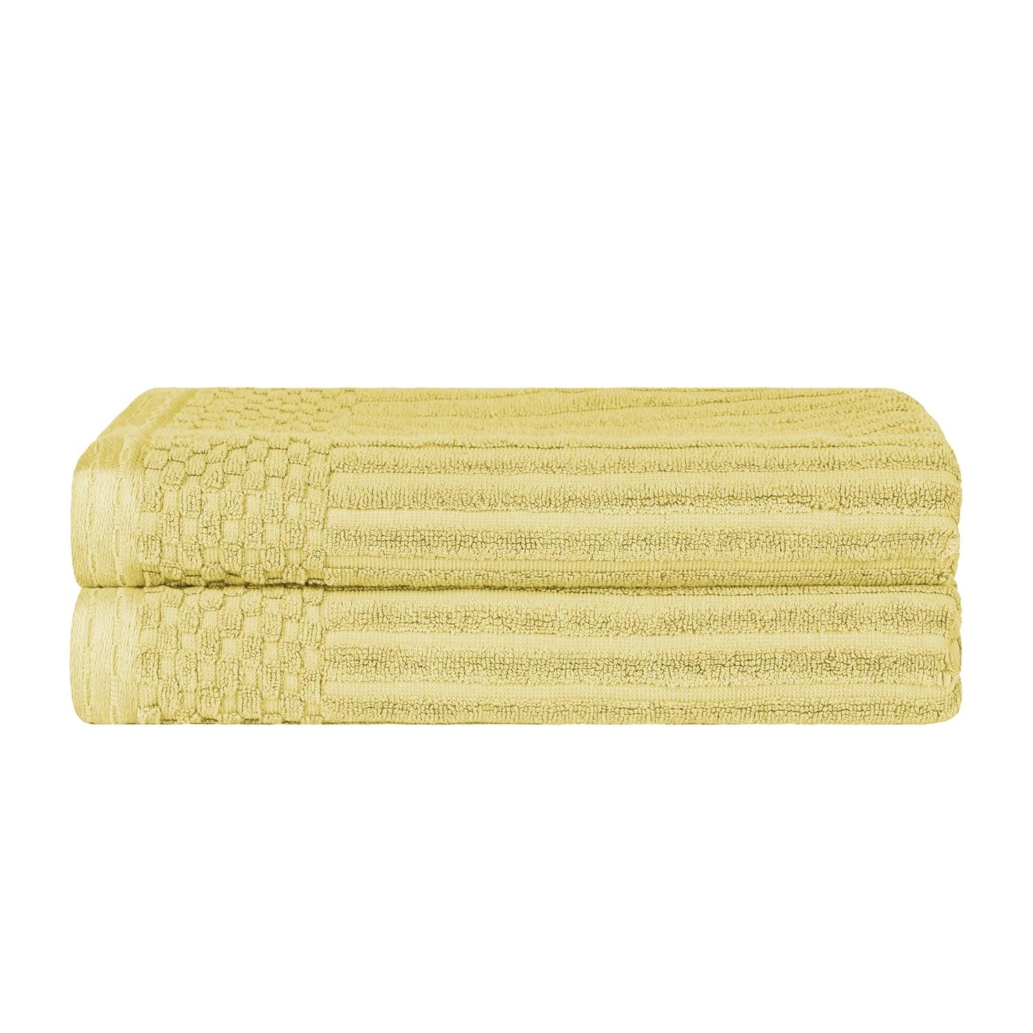 Soho Cotton Ribbed Textured Ultra-Absorbent 2 Piece Bath Towel Set