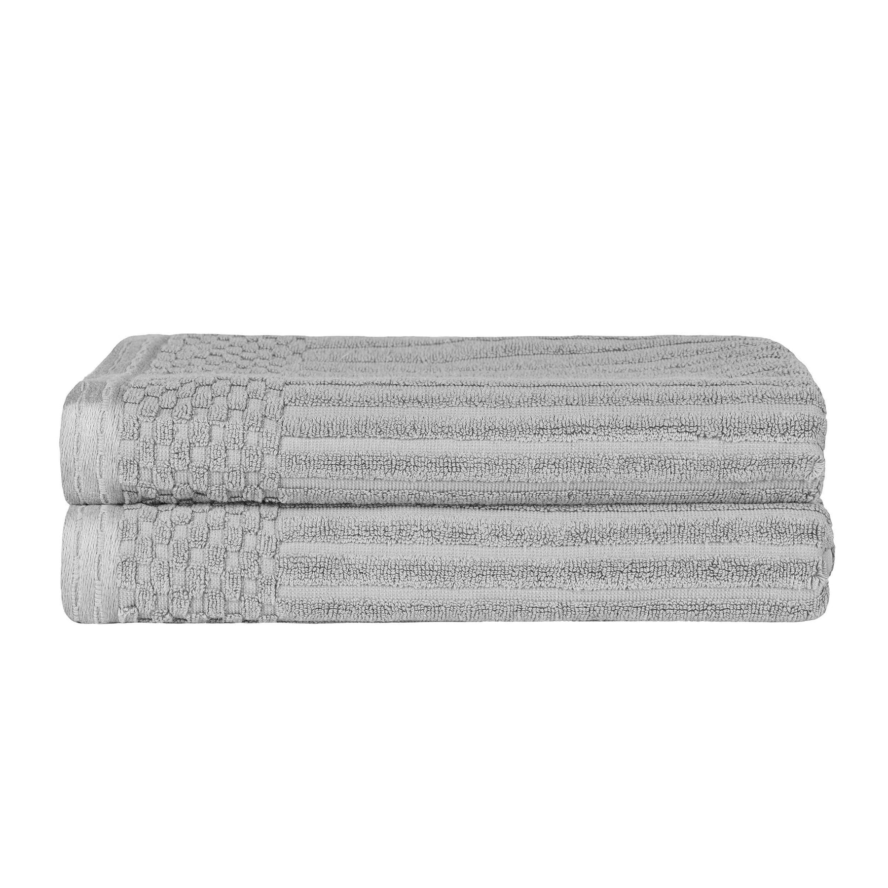 Soho Cotton Ribbed Textured Ultra-Absorbent 2 Piece Bath Towel Set