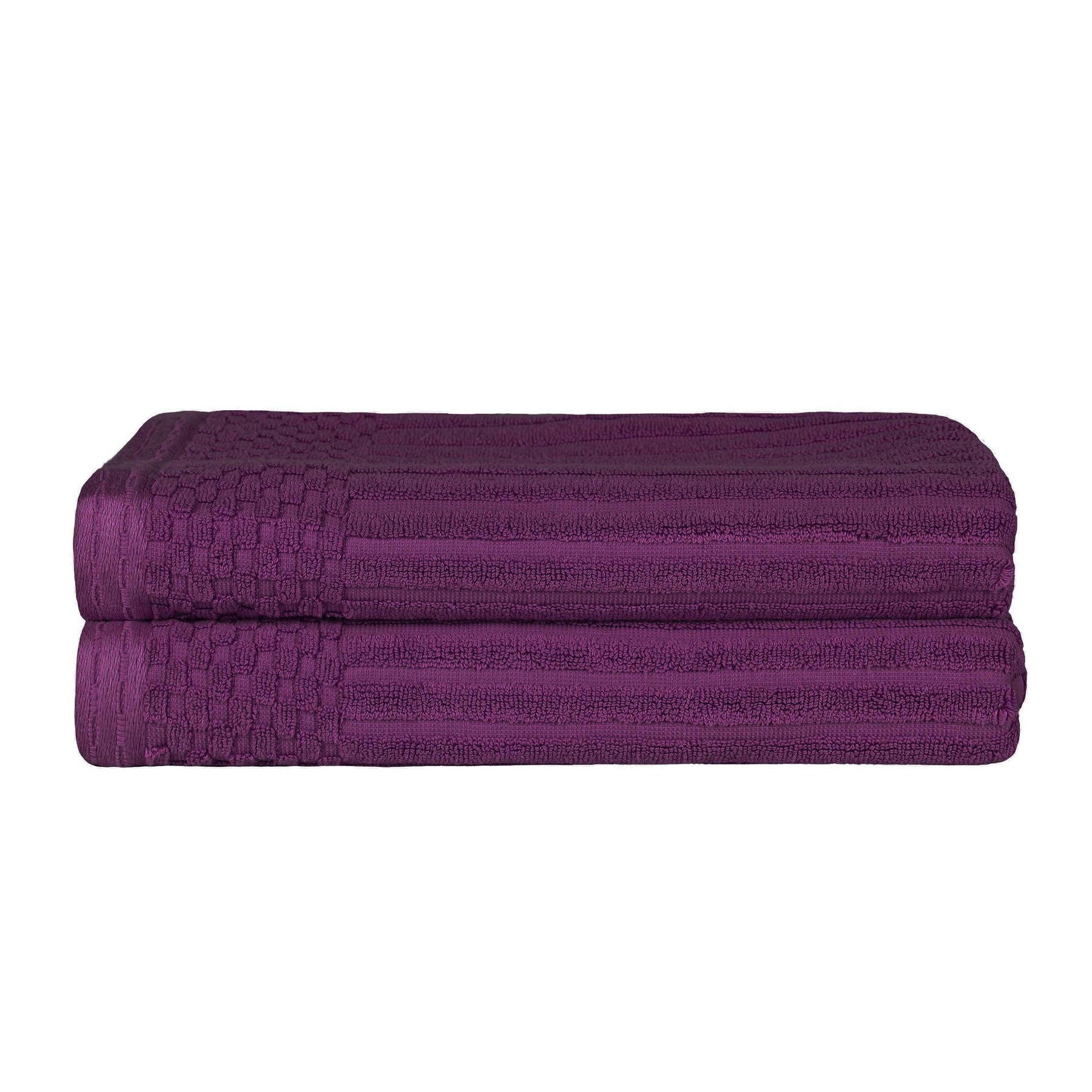 Soho Cotton Ribbed Textured Ultra-Absorbent 2 Piece Bath Towel Set