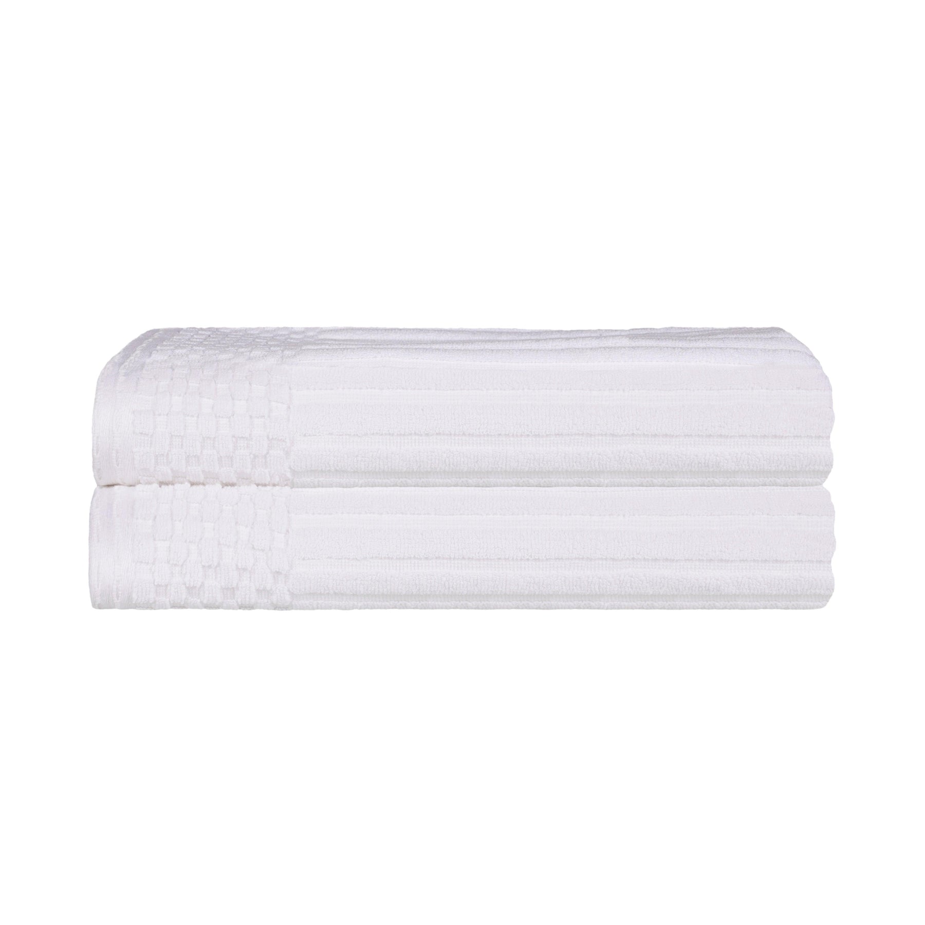 Soho Cotton Ribbed Textured Ultra-Absorbent 2 Piece Bath Towel Set