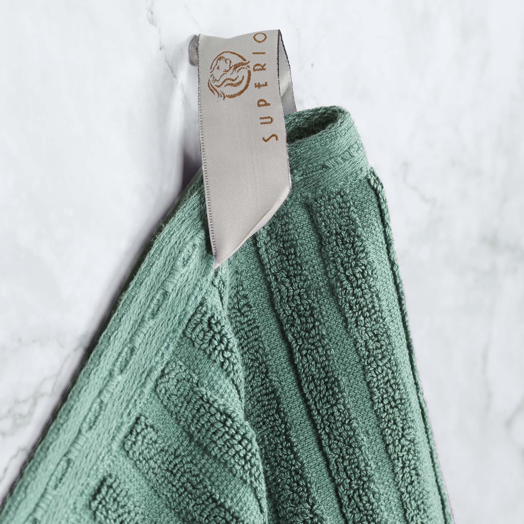 Soho Cotton Ribbed Textured Ultra-Absorbent 2 Piece Bath Towel Set