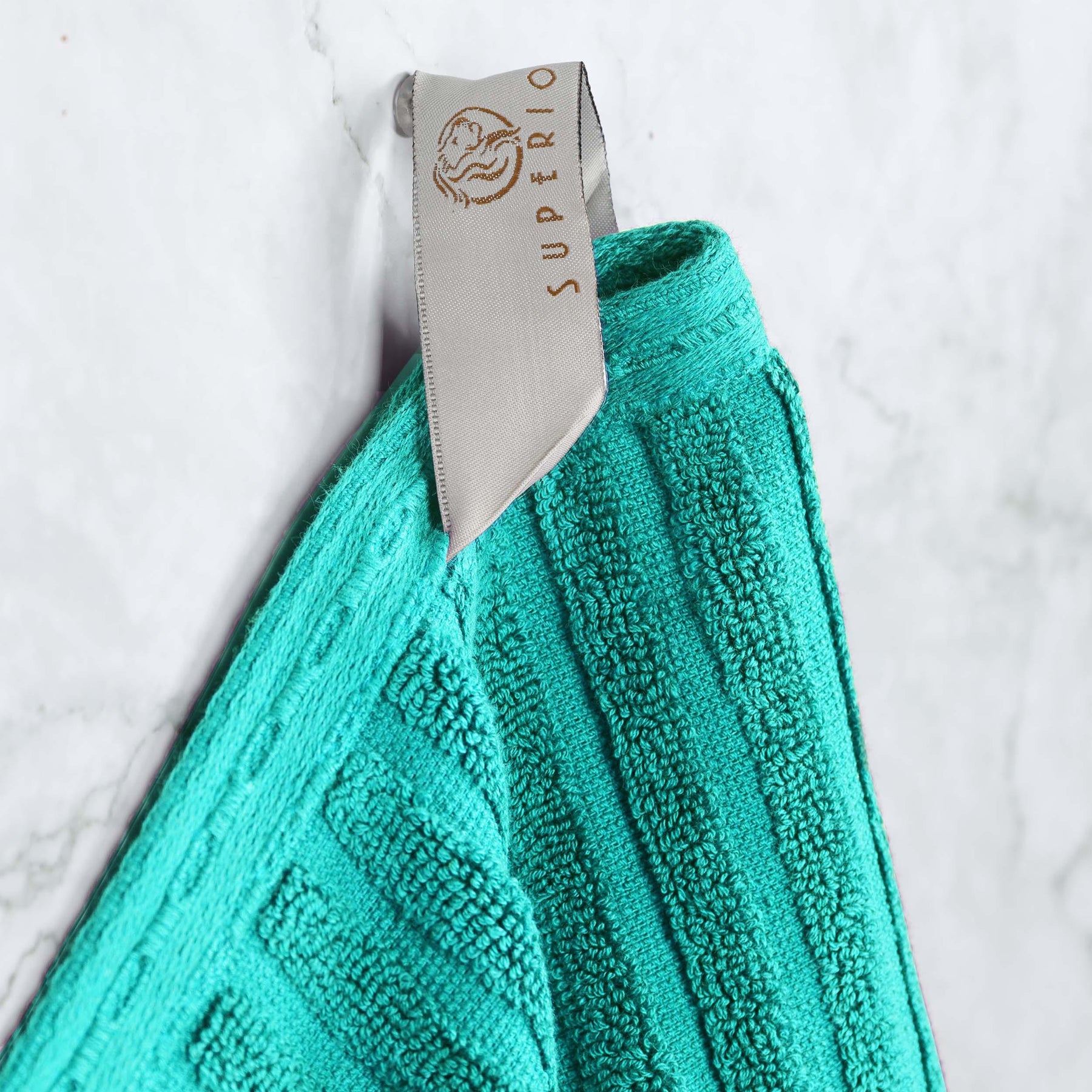 Soho Cotton Ribbed Textured Ultra-Absorbent 2 Piece Bath Towel Set