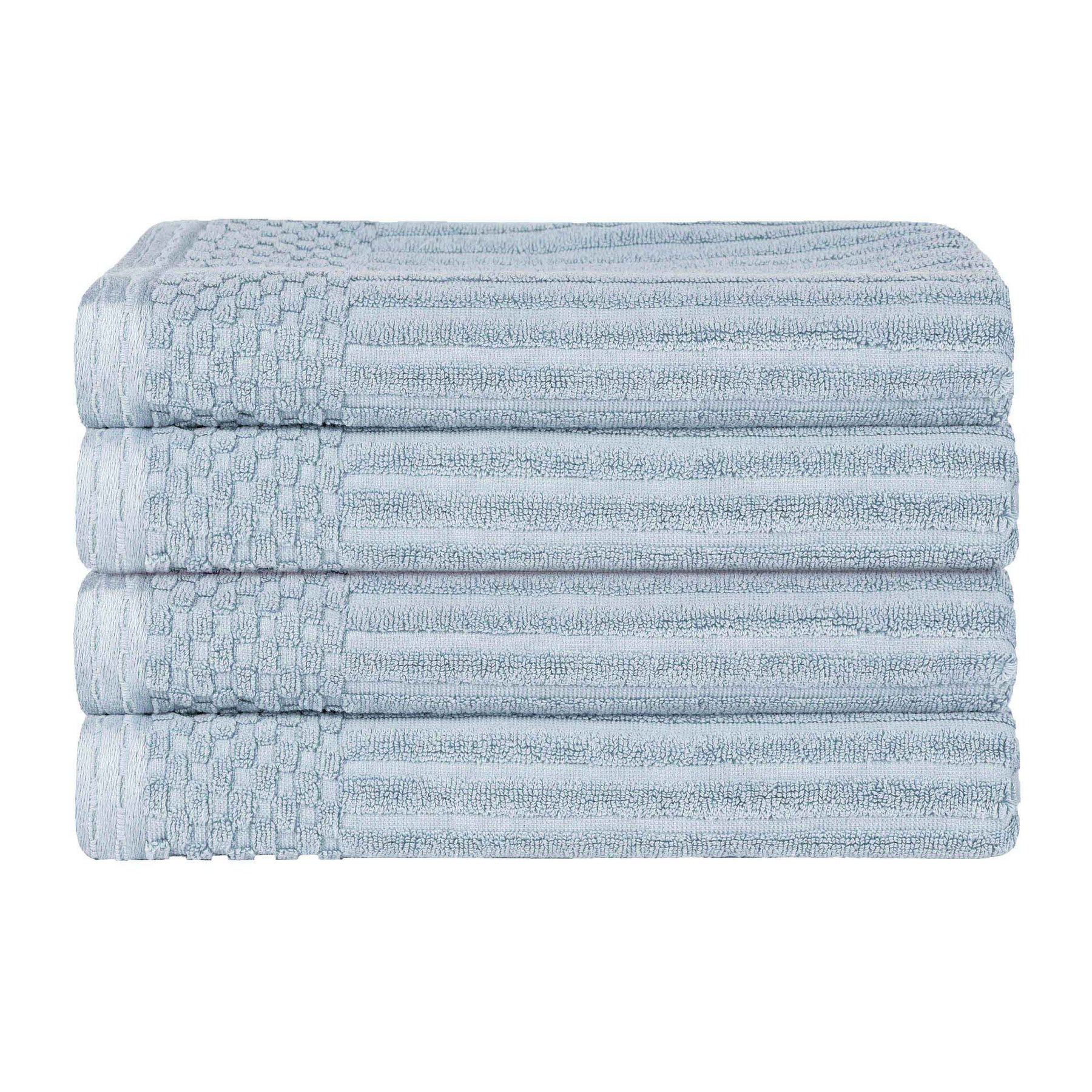 Soho Ribbed Cotton Absorbent Bath Towel Set of 4