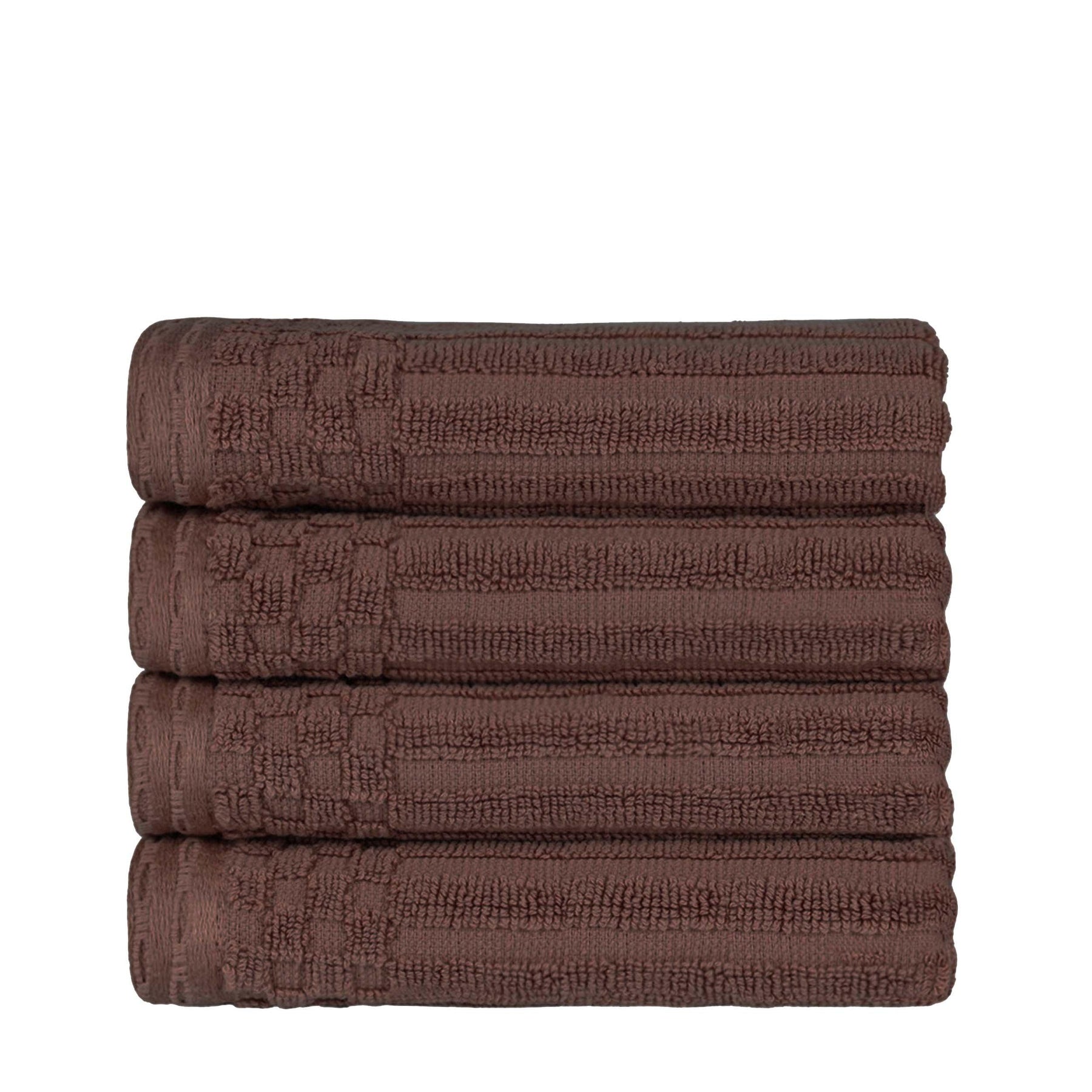 Soho Ribbed Cotton Super Absorbent 4 Piece Hand Towel Set