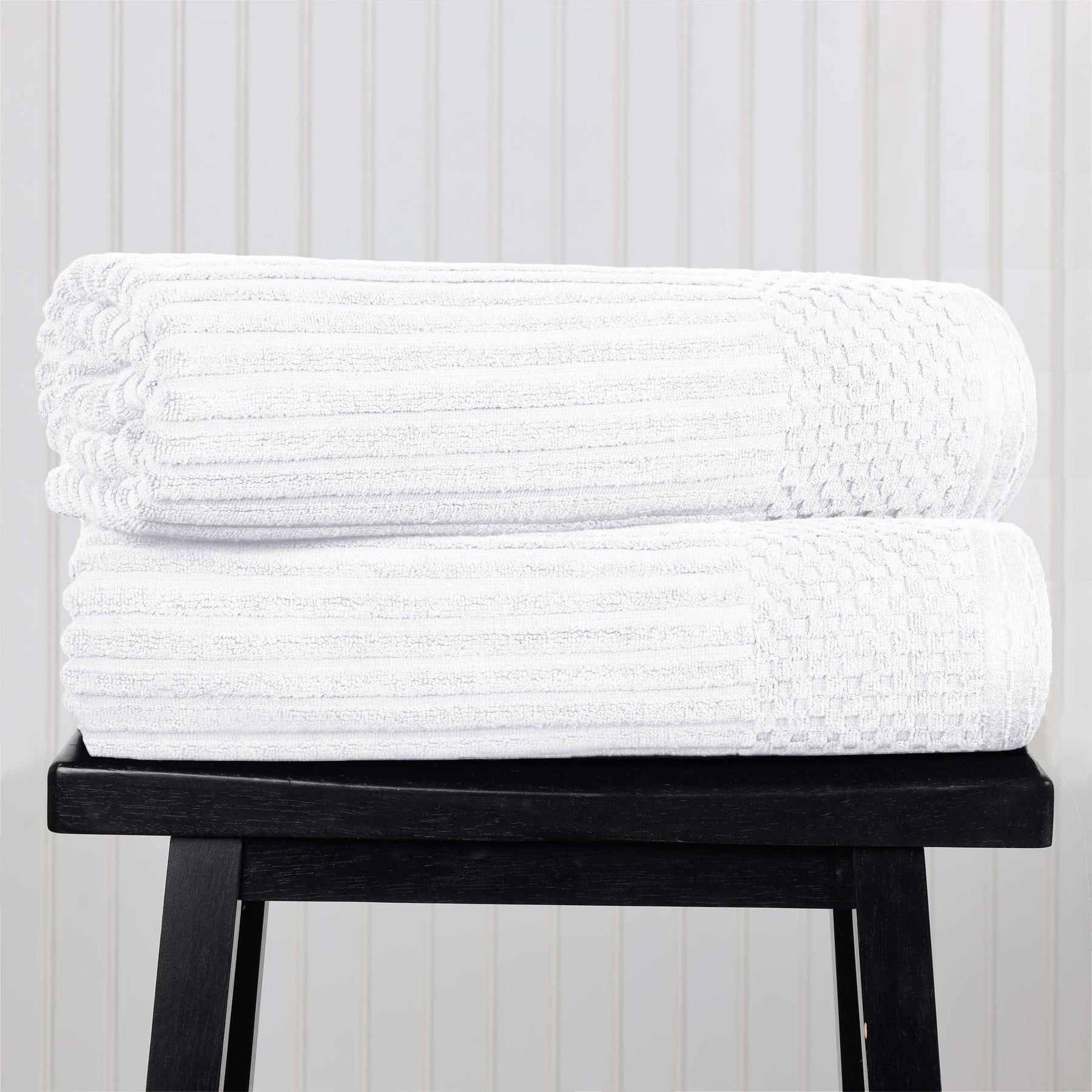 Soho Ribbed Cotton Absorbent 2 Piece Bath Sheet Towel Set
