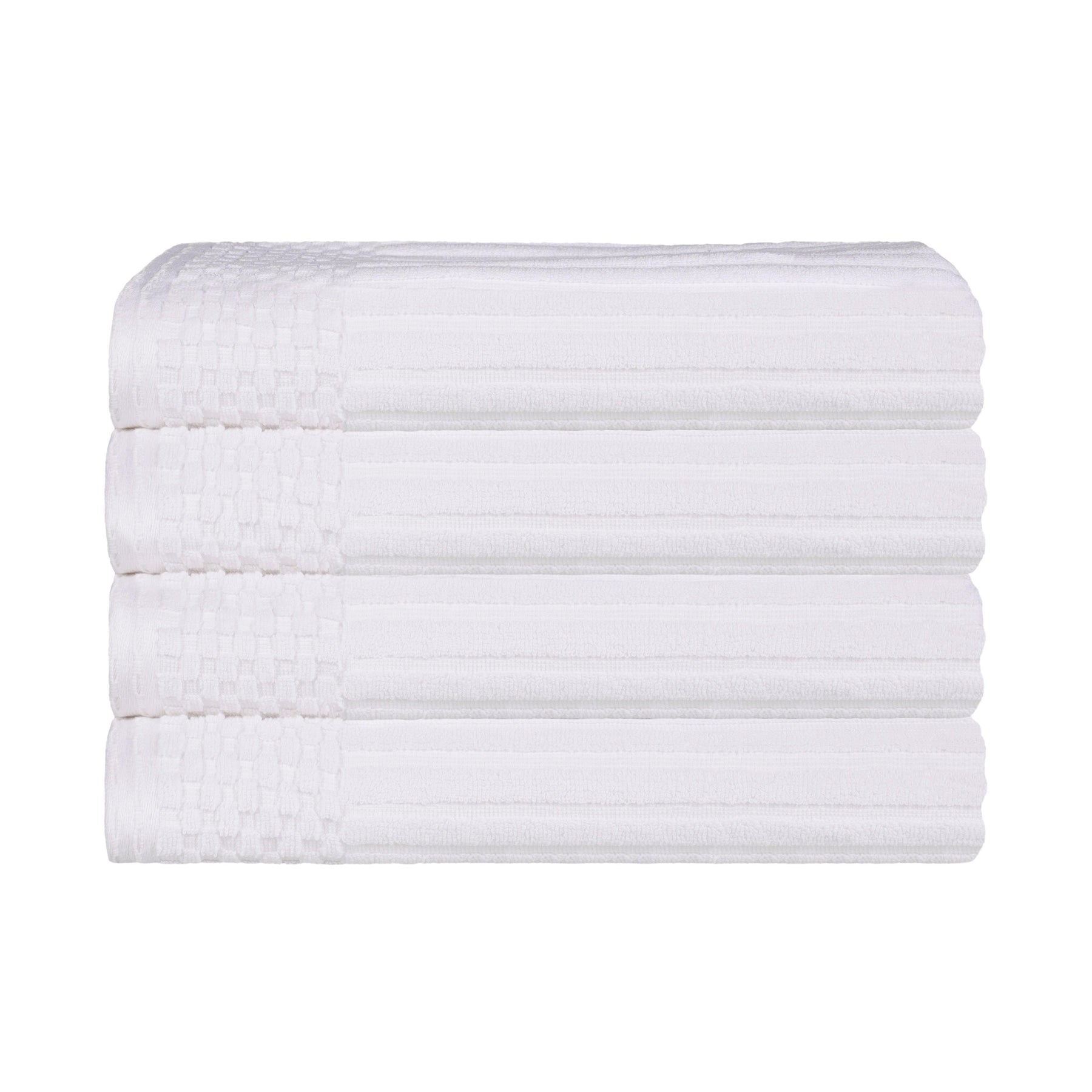 Soho Ribbed Cotton Super Absorbent 4 Piece Hand Towel Set