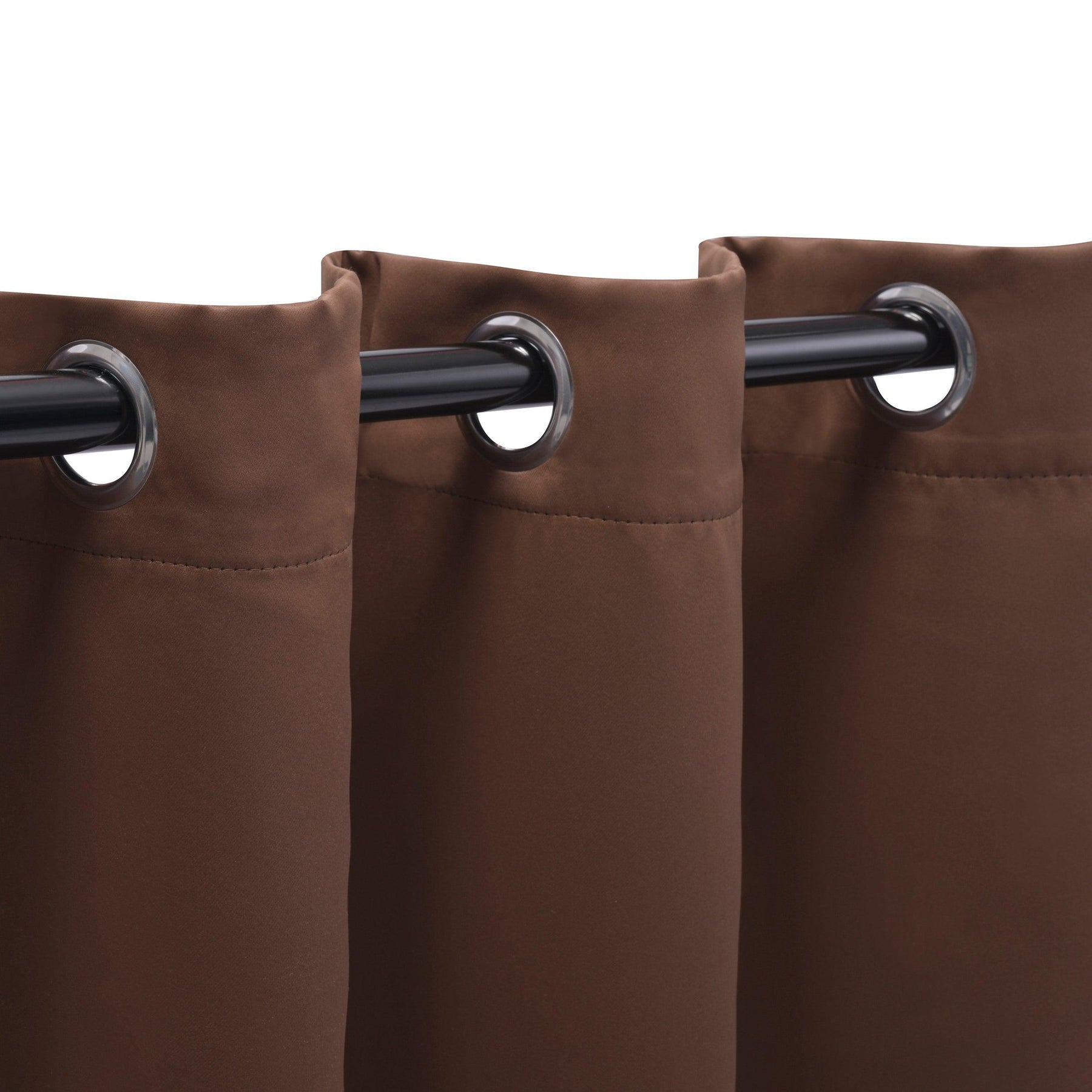 Solid Machine Washable Room Darkening Blackout Curtains, Set of 2