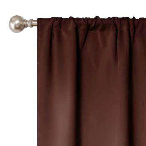 Solid Machine Washable Room Darkening Blackout Curtains, Set of 2