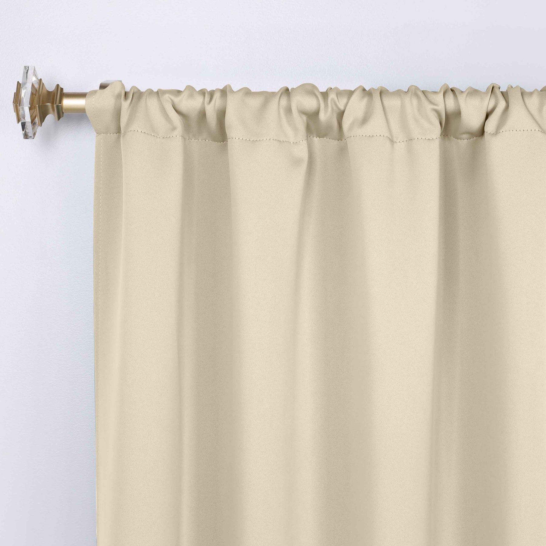 Solid Room Darkening Rod Pocket Blackout Curtain Panels, Set of 2