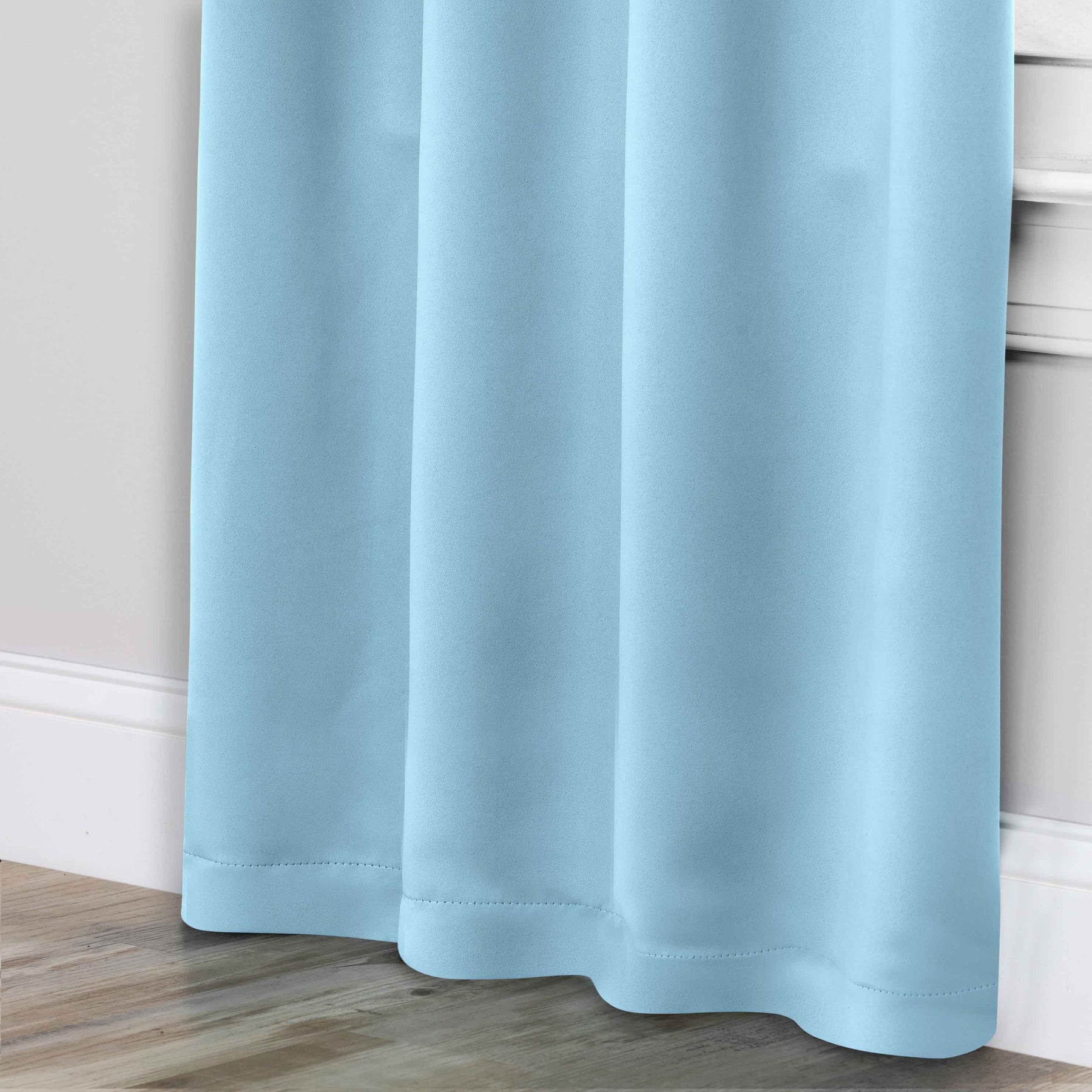 Solid Room Darkening Rod Pocket Blackout Curtain Panels, Set of 2